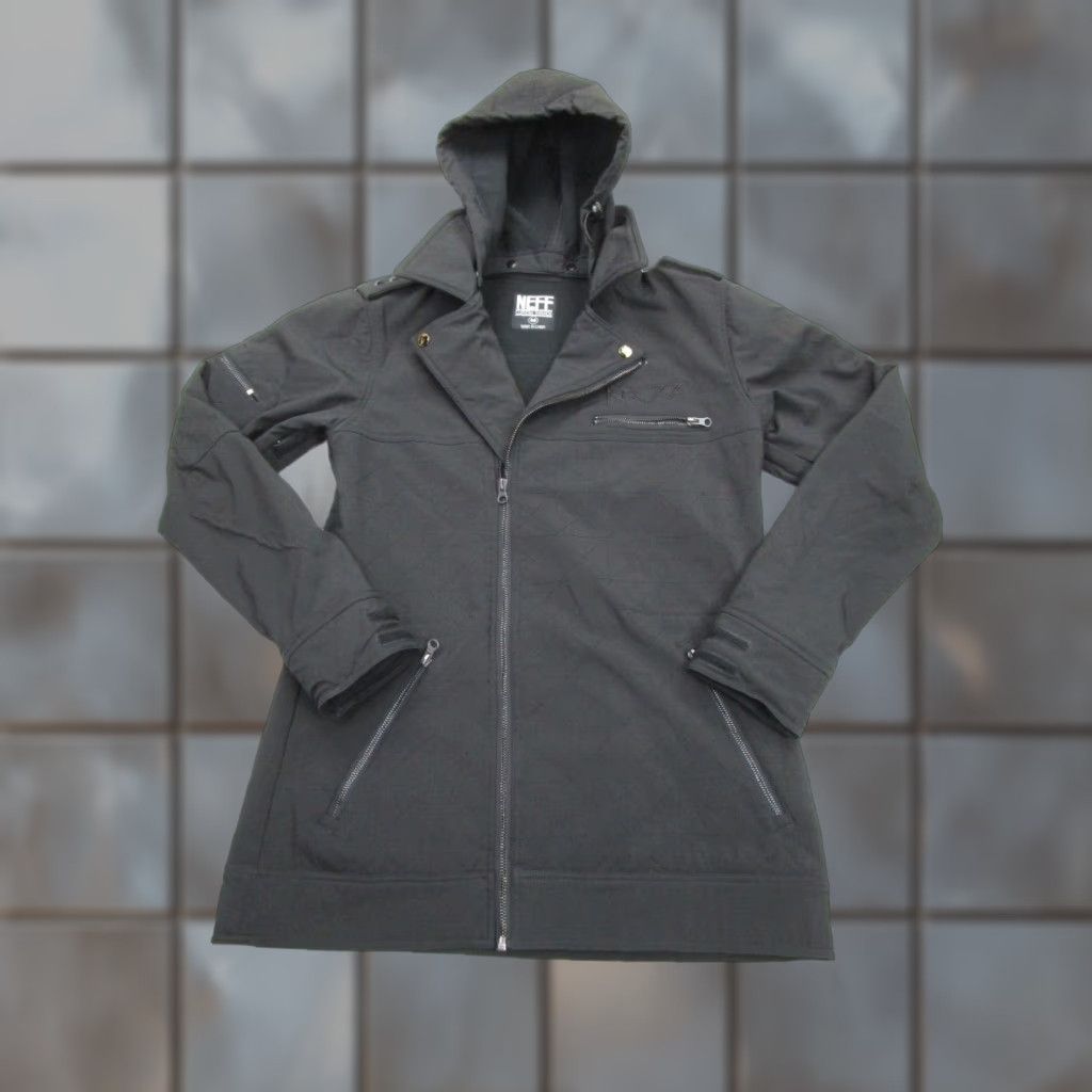 Vintage Neff Jacket Womens M Black Snowboard Removable Hood Quilted Moto Studded Coat Size M / US 6-8 / IT 42-44 - 1 Thumbnail