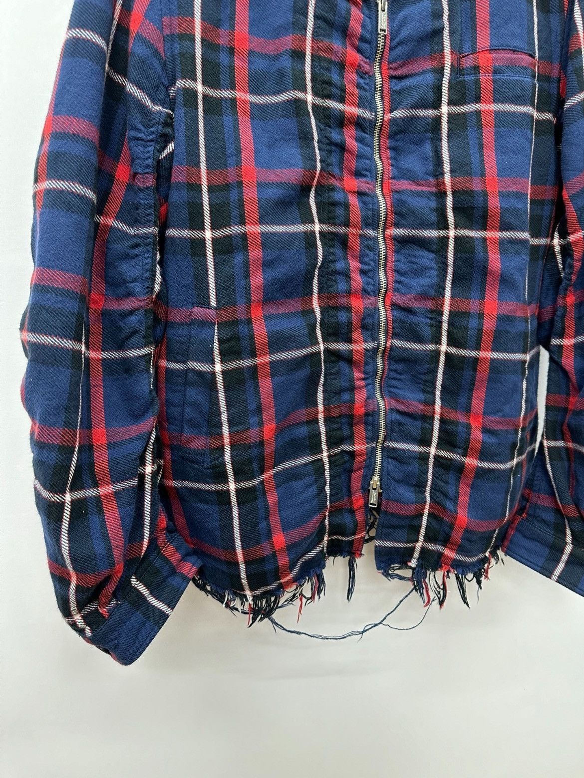 Undercover Undercover distressed plaid jacket - DMC-2508 Size US XXL / EU 58 / 5 - 4 Thumbnail