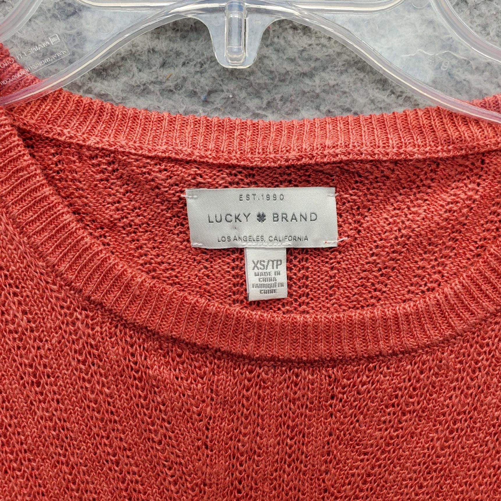 Lucky Brand Lucky Brand Knit Tank Top Womens XS Orange Sleeveless Round Neck Knitted Casual Shirt Size XS Women Size XS / US 0-2 / IT 36-38 - 3 Thumbnail