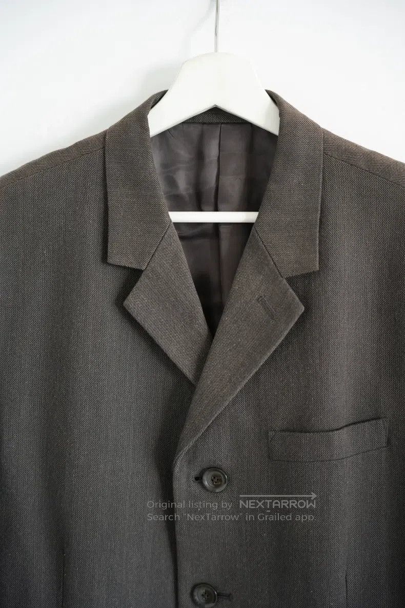 Yohji Yamamoto YOHJI YAMAMOTO Fishbone Pattern Brown Grey Suit Size US L / EU 52-54 / 3 - 3 Thumbnail