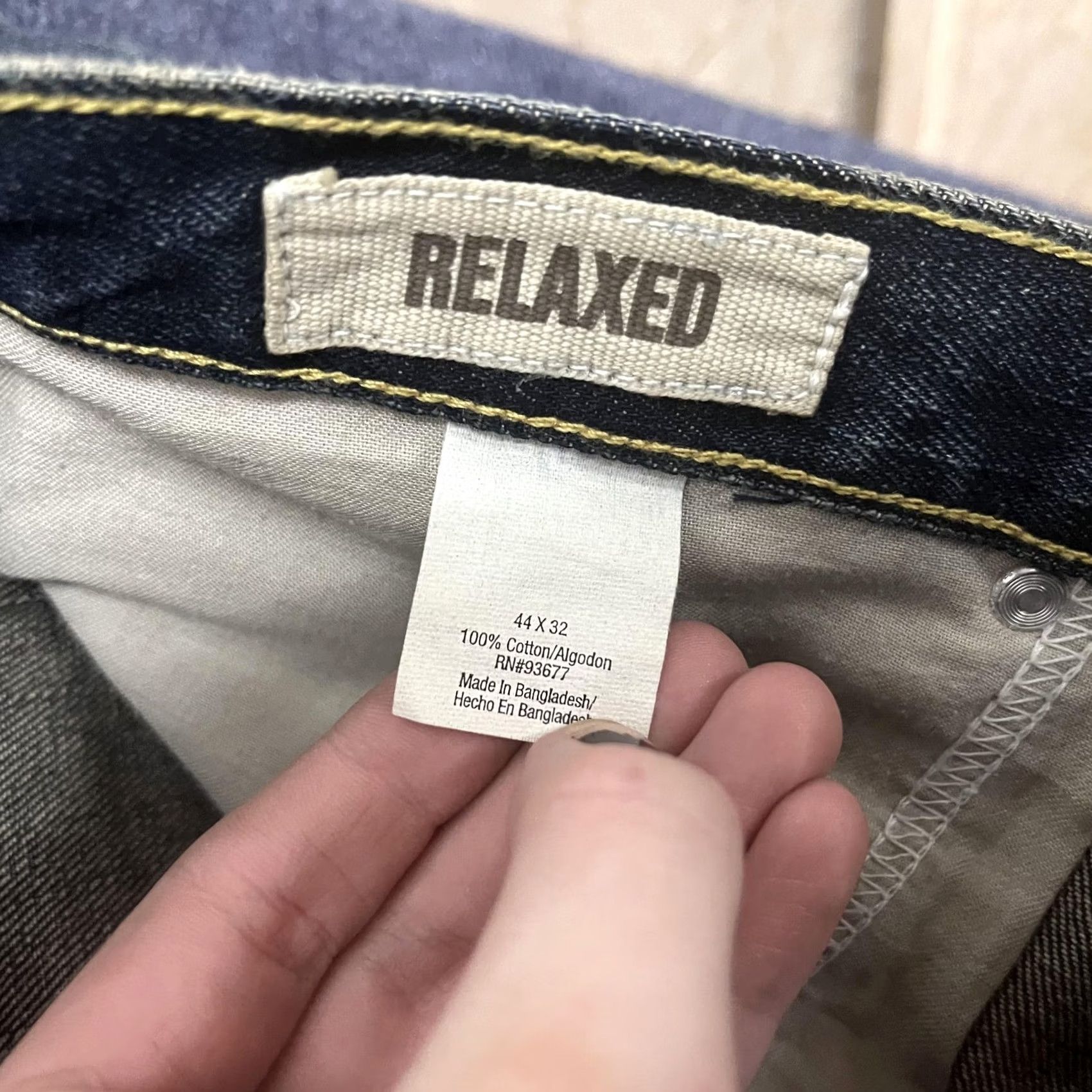 Vintage Arizona Jean Company Jeans Men 44 Big & Tall Stone Denim Relaxed Fit Blue 31 Inseam Size US 44 / EU 60 - 3 Thumbnail