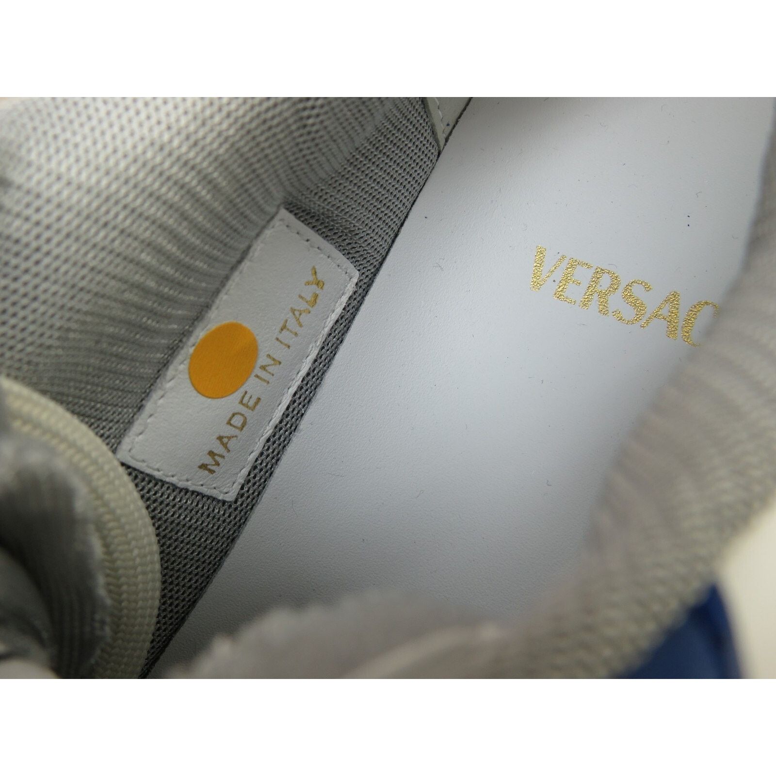 Versace VERSACE BLUE WHITE LEATHER MEDUSA HEAD LOW SNEAKERS 12 45 IT Size US 12 / EU 45 - 9 Thumbnail