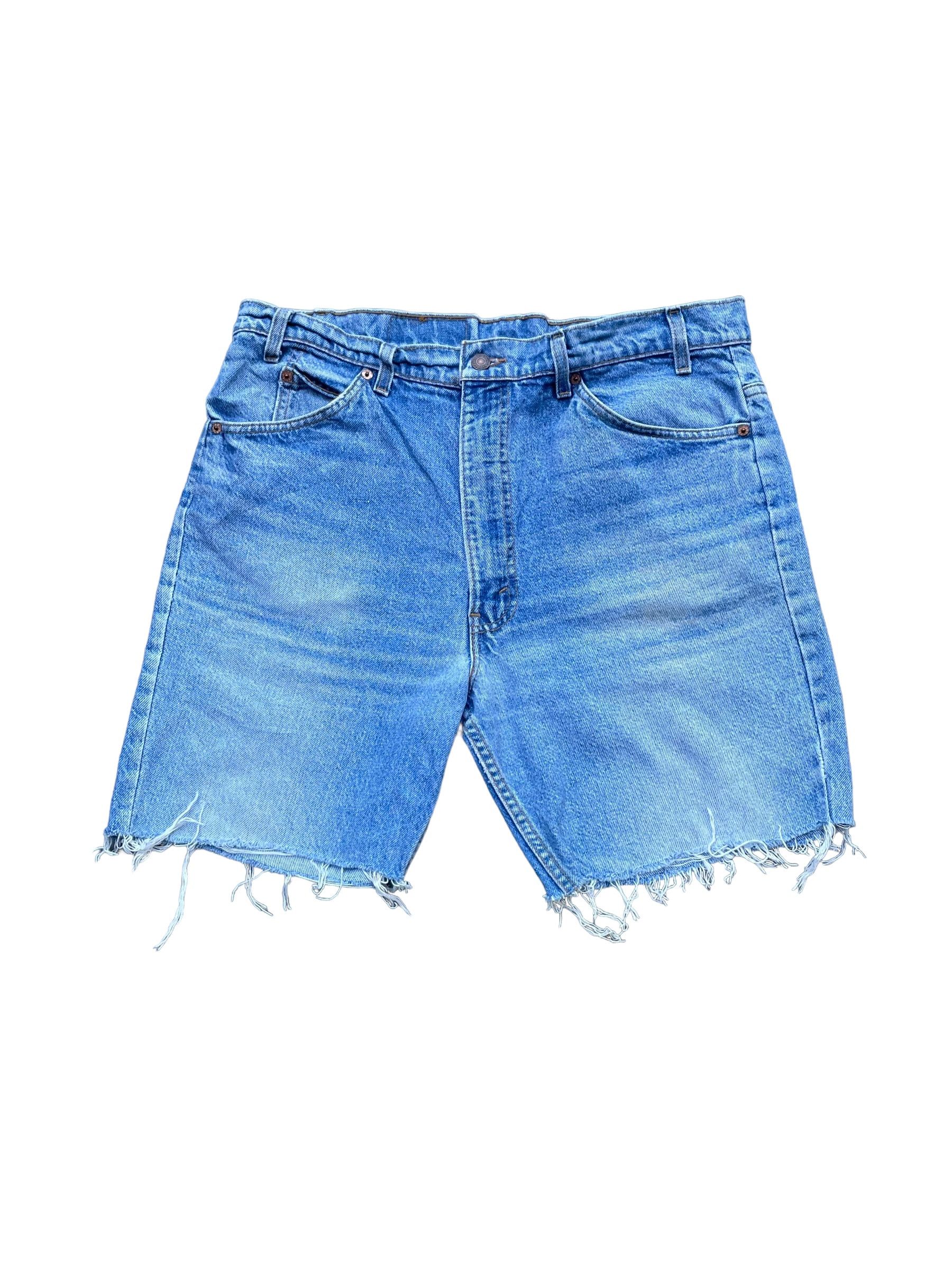 Levi's Vintage 1995 Levis 517 e Orange Tab Denim Short Size US 37 - 2 Thumbnail