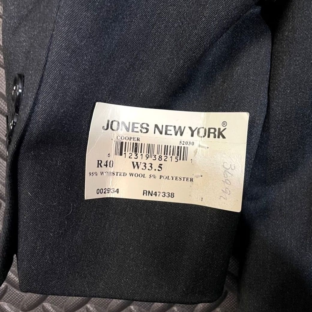Jones New York NWT Jones New York Strawbridges Black Button Up Blazer Men's 40R Regular Black Mens Blazer Sport Coat Size 40R - 4 Thumbnail