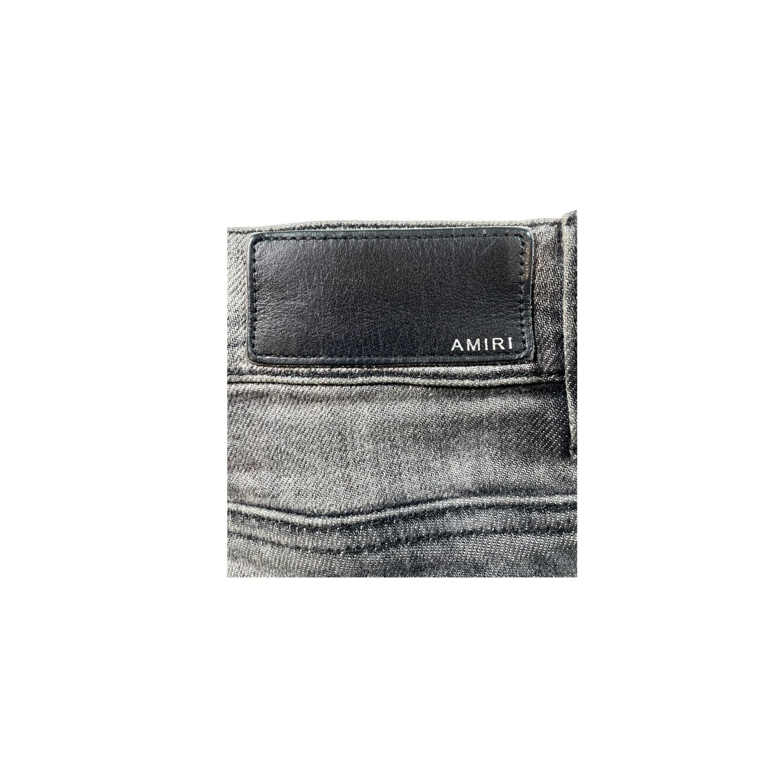 Amiri Amiri Splatter Ripped Grey & Teal Jeans Size US 30 / EU 46 - 3 Thumbnail