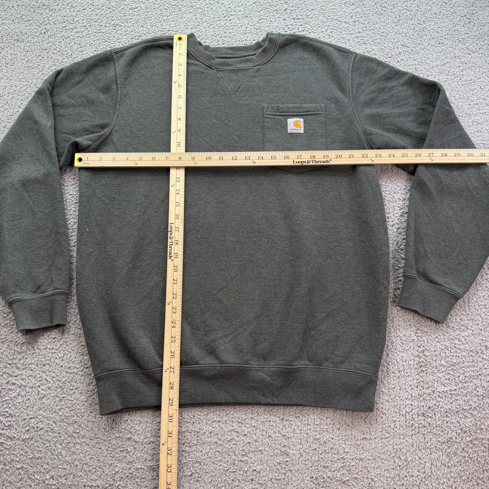 Carhartt Carhartt Pocket Crewneck Sweatshirt Gray Original Fit Work Size US M / EU 48-50 / 2 - 3 Thumbnail