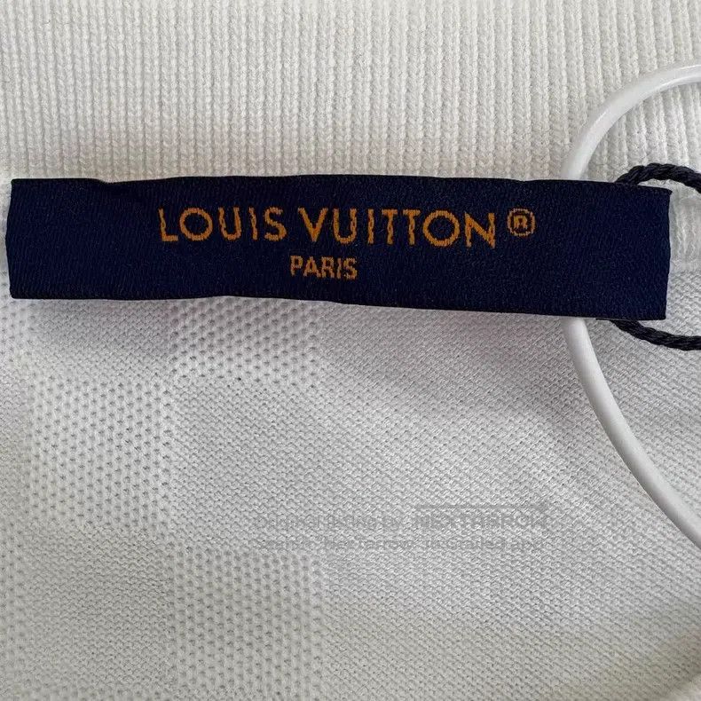 Louis Vuitton Louis Vuitton White Dark Checker Short Sleeve T-Shirt Size US L / EU 52-54 / 3 - 3 Thumbnail