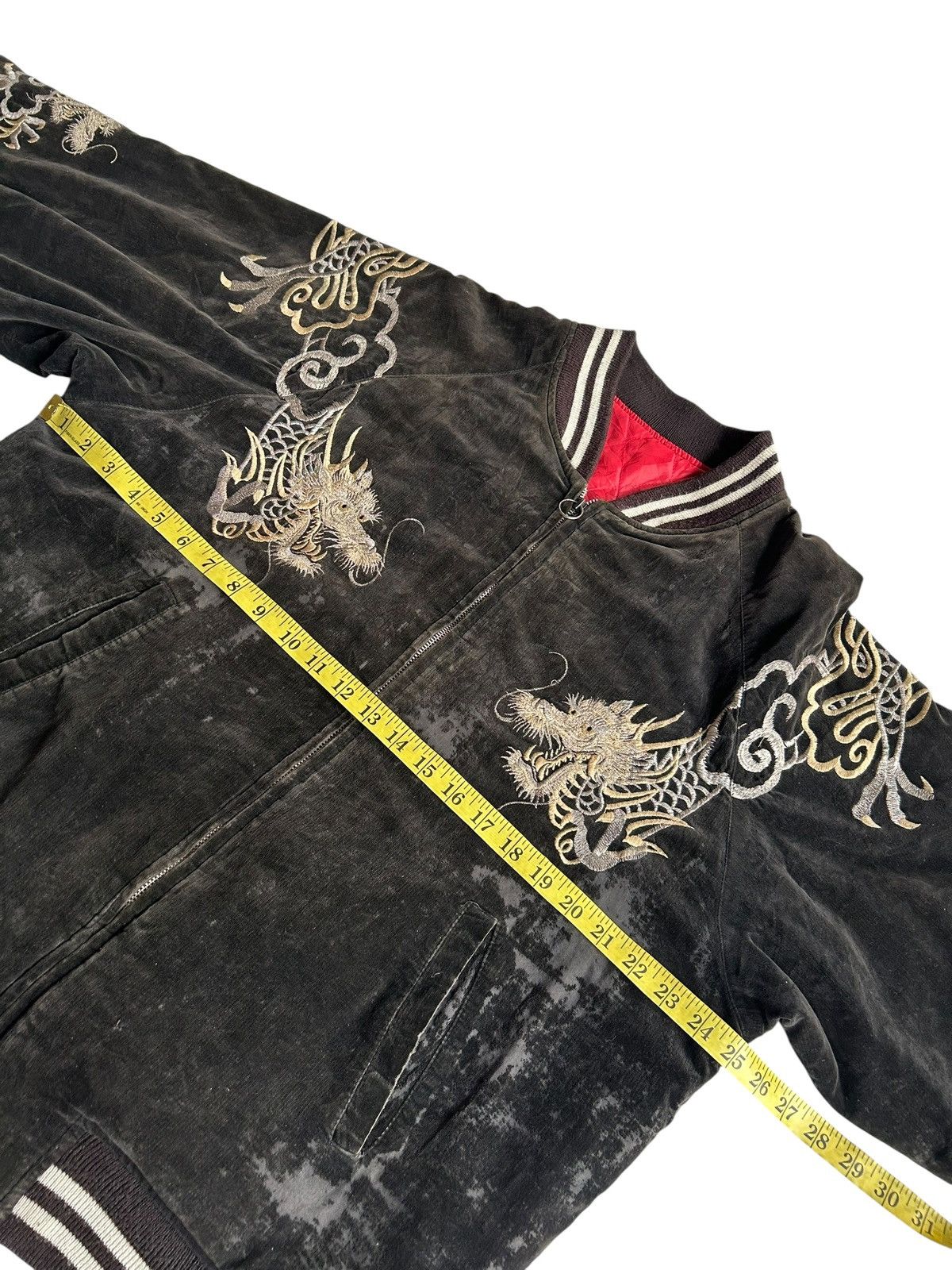 Japanese Brand THRASHED Vintage Sukajan Embroidery Sunfaded Jacket Size US XL / EU 56 / 4 - 19 Thumbnail