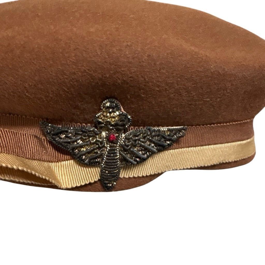Vintage Donnybrook Amy New York Brown Vintage Beret Embroidered Bee Size ONE SIZE - 6 Thumbnail