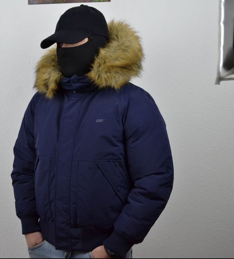 image of Addict British Outerwear Superior Quality Winter Jacket in Blue, Men's (Size Medium)