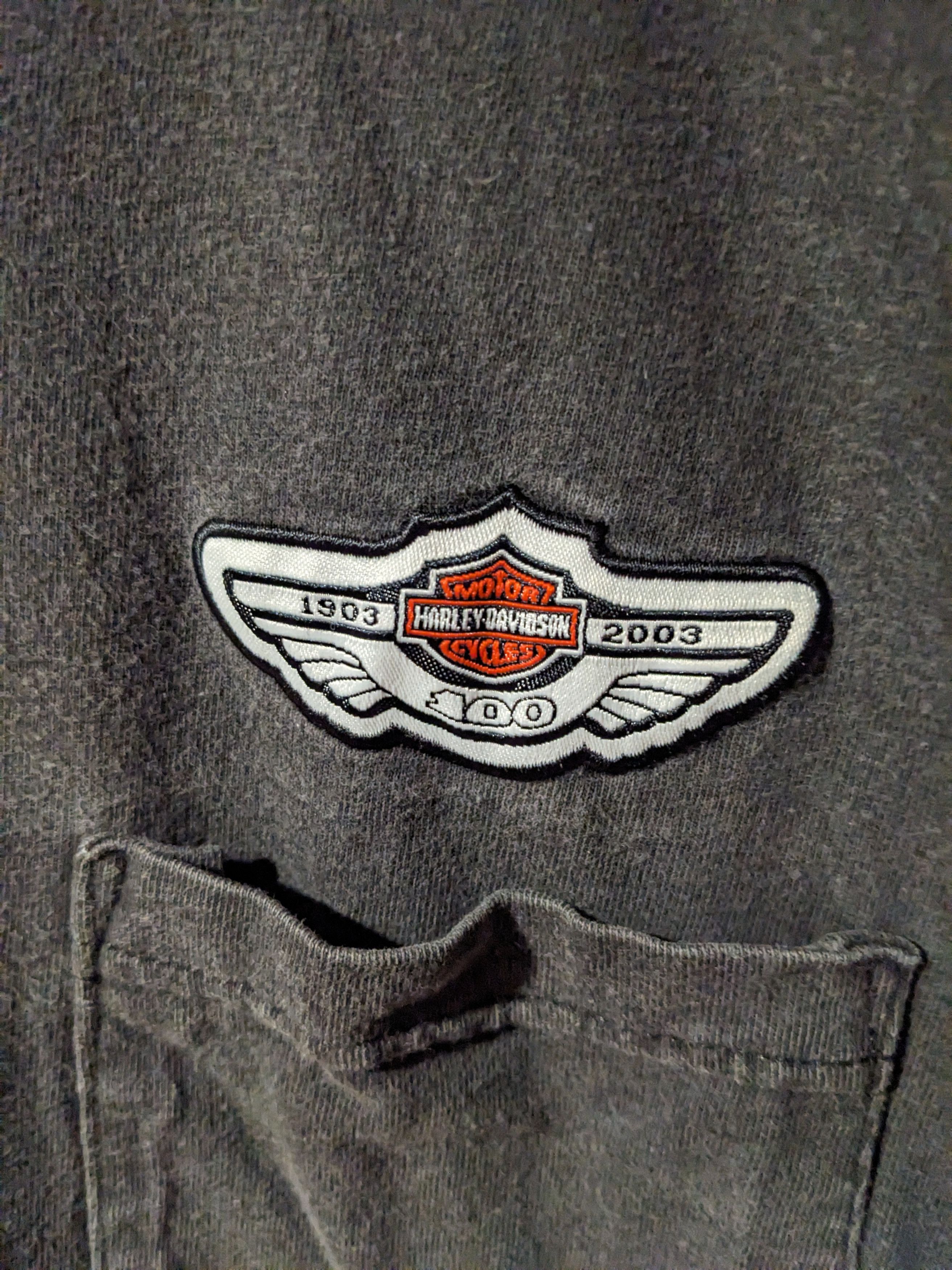 Harley Davidson × Vintage Vintage Y2K Harley Davidson Motorcycle Wisconsin 100 T-Shirt Size US XL / EU 56 / 4 - 4 Thumbnail