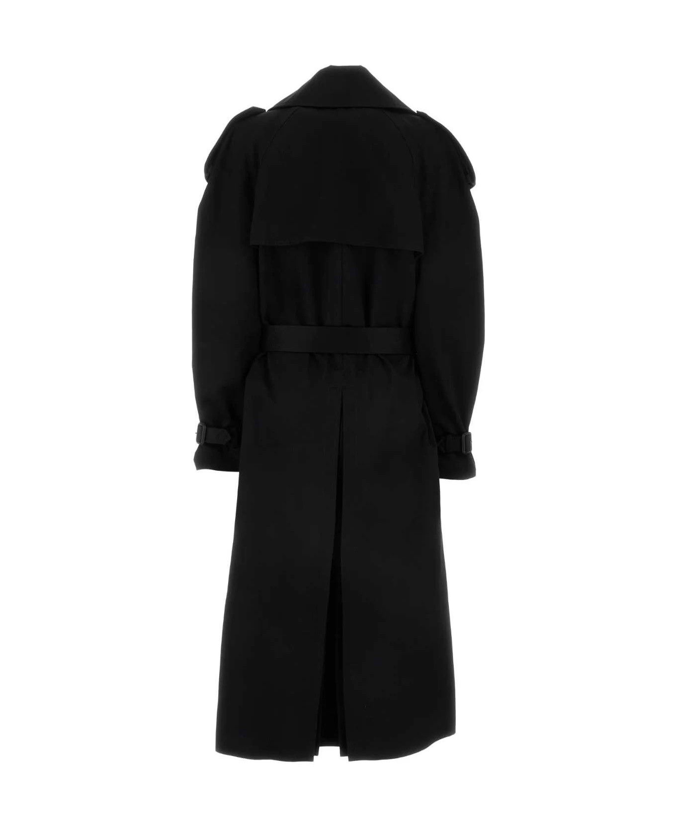 Saint Laurent Paris o1bcso1str1225 Manteau Gabardine De Coton in Black Size M / US 6-8 / IT 42-44 - 2 Thumbnail