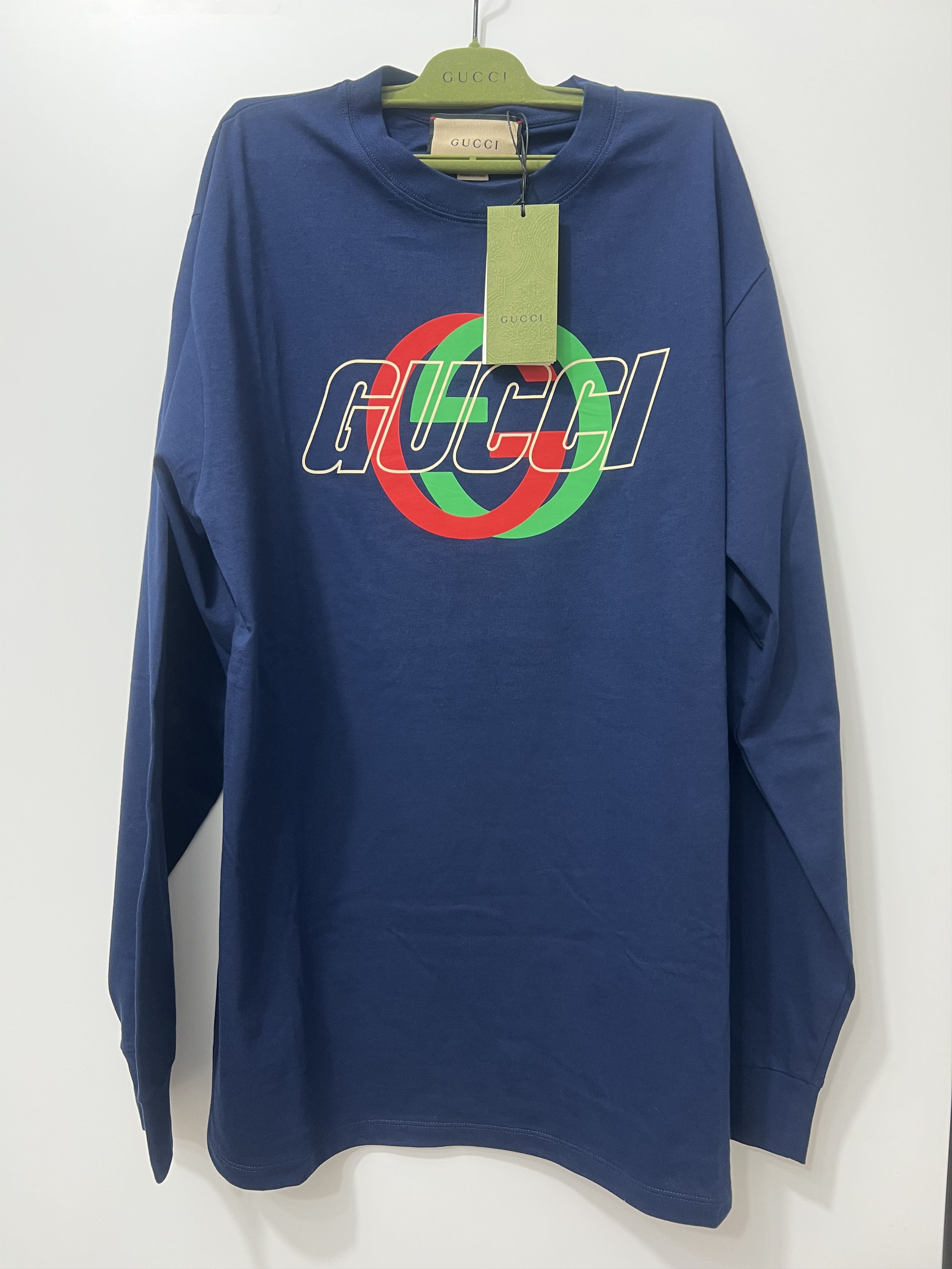 Gucci Gucci Crewneck Sweatshirt In Navy Blue GG, Size M Size US M / EU 48-50 / 2 - 3 Thumbnail