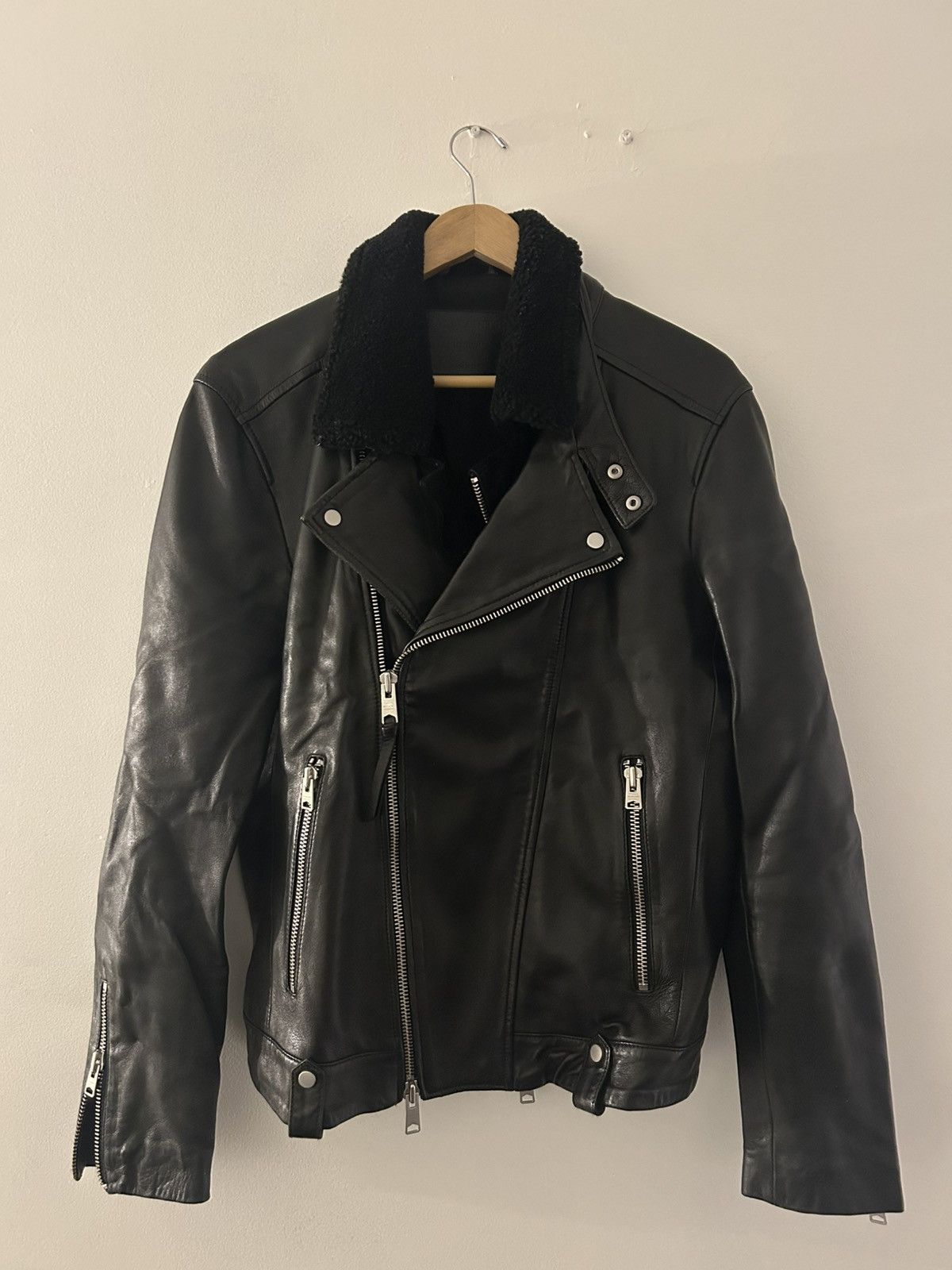 Allsaints Allsaints Prospect Leather Biker Size US M / EU 48-50 / 2 - 1 Thumbnail