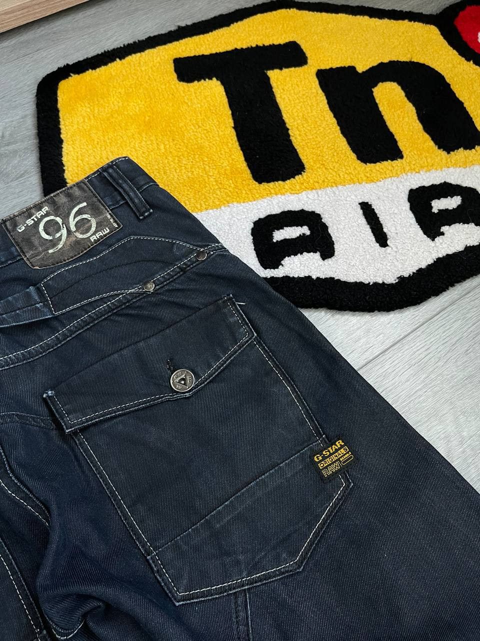 G-Star × Streetwear × Vintage G-Star Raw Men's Tapered Embro 96 Denim Y2K Jeans Size US 30 / EU 46 - 5 Thumbnail