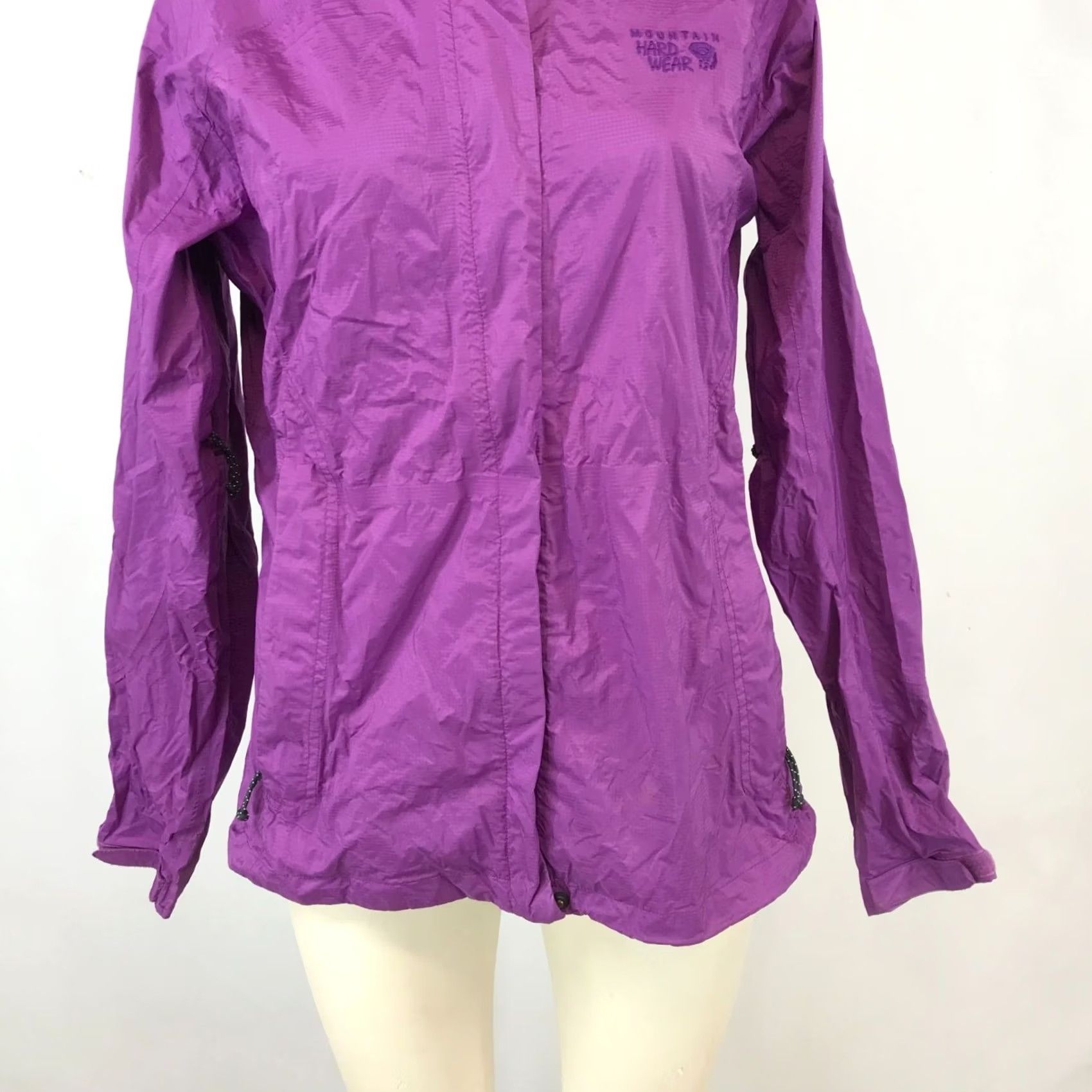 Mountain Hardwear VINTAGE Mountain Hardwear Womens Medium Purple DryQ Hooded Jacket Coat Size M / US 6-8 / IT 42-44 - 3 Thumbnail
