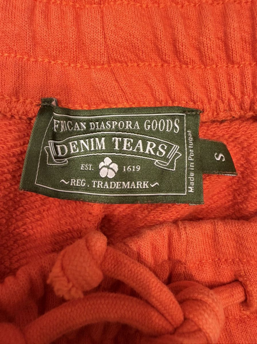 DENIM TEARS Tears Shorts "The Cotton Wreath" Orange Size US 28 / EU 44 - 3 Thumbnail