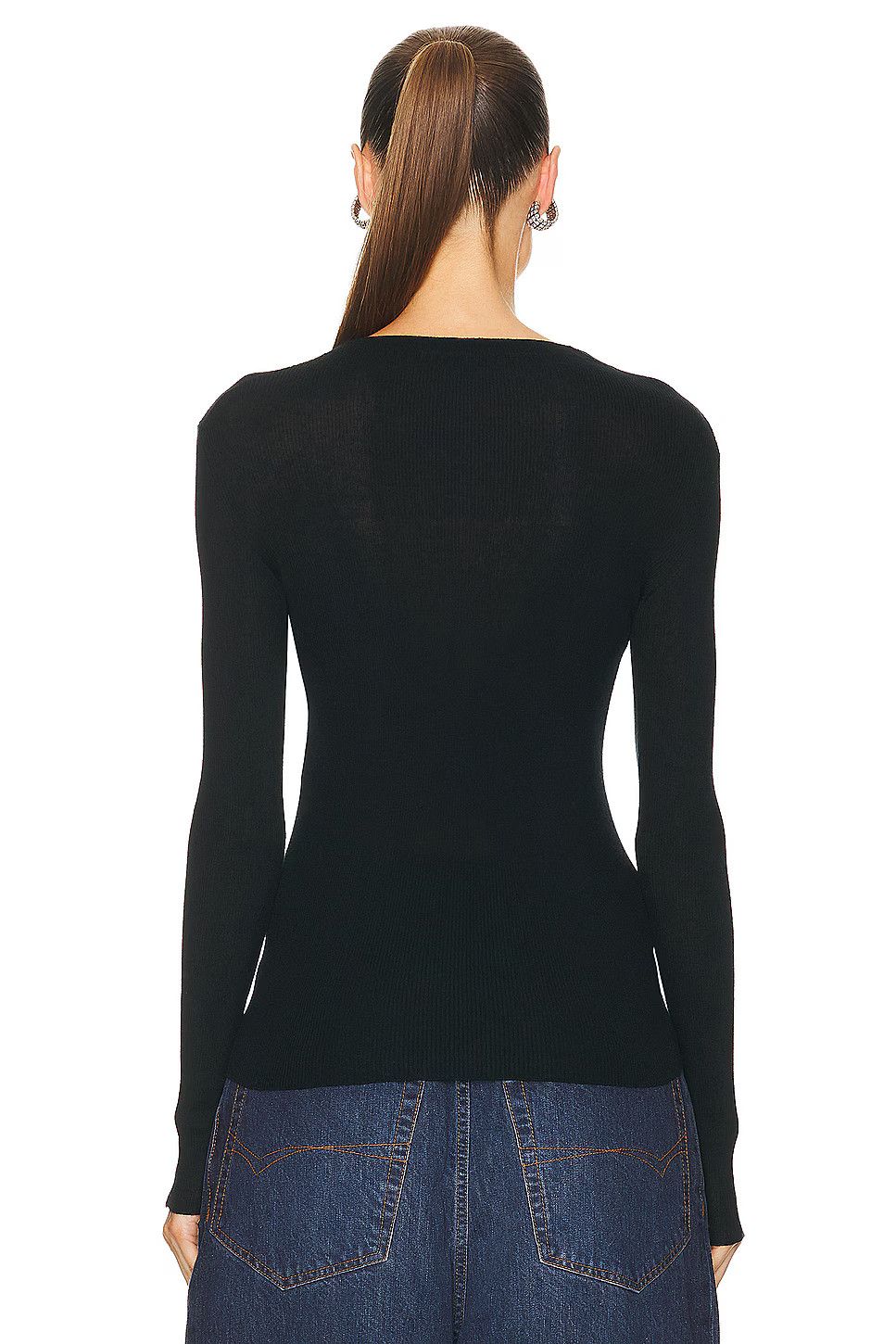 Balenciaga o1w1db10625 Fitted Cardigan in Black Size S / US 4 / IT 40 - 3 Thumbnail