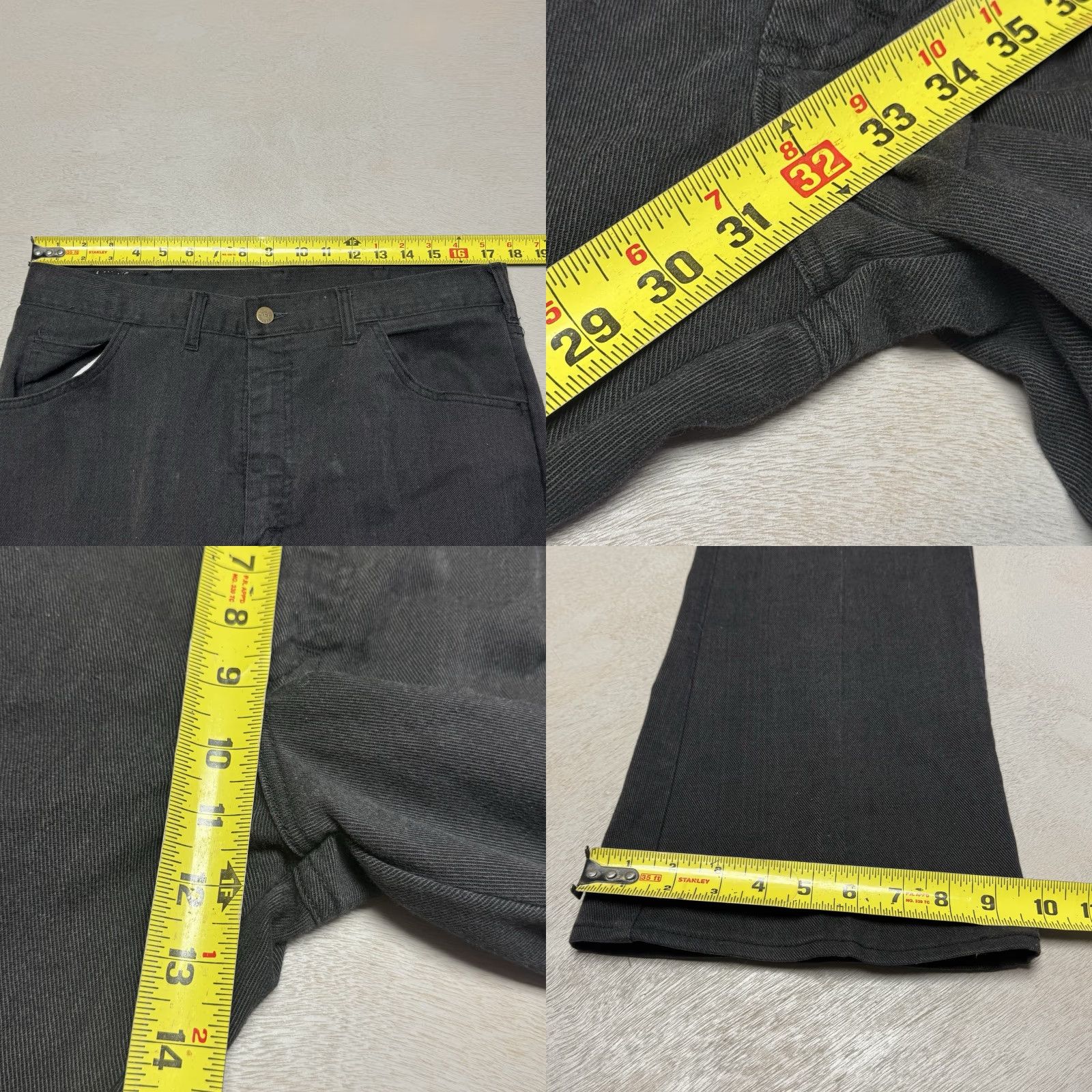Lee VINTAGE Lee Jeans Bootcut 5-Pocket Denim USA Men 33x32 Blue Inseam 31 Regular Fit 70s Size US 33 - 8 Thumbnail