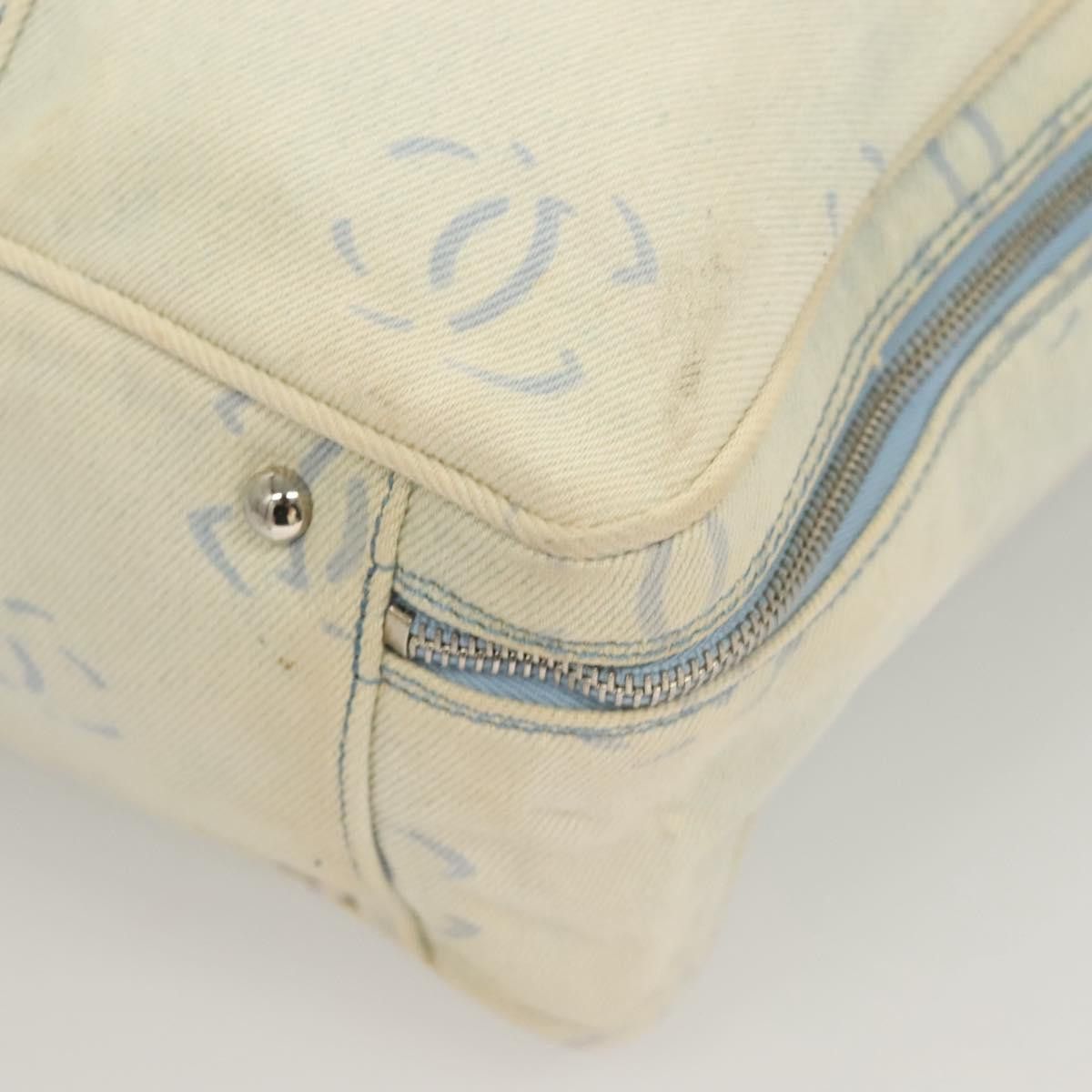 Chanel CHANEL Hand Bag Denim Light Blue Silver CC Size ONE SIZE - 15 Thumbnail