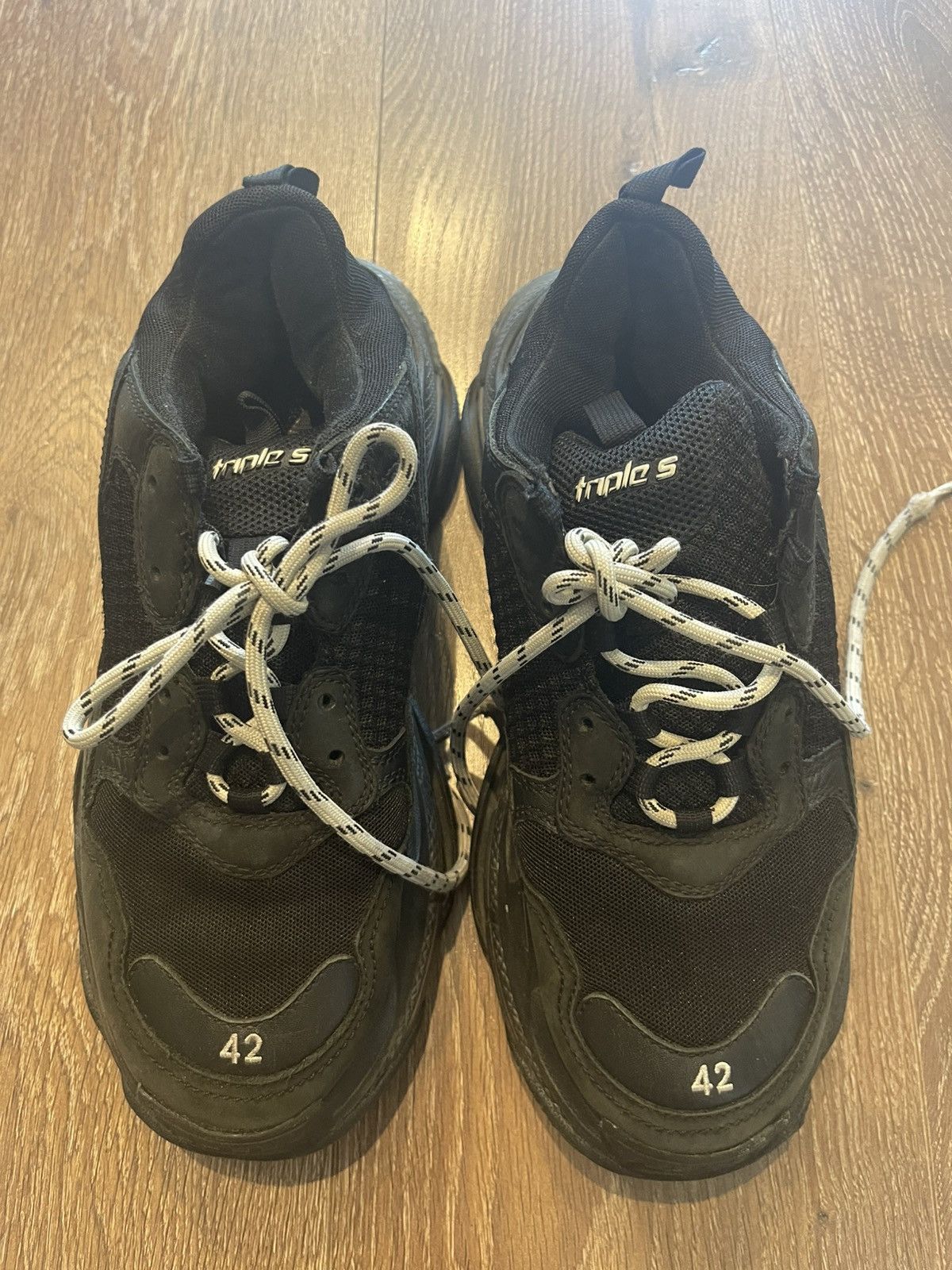 Balenciaga 👟 Balenciaga Triple S Black – Size EU 42 / US 9 Size US 9 / EU 42 - 2 Thumbnail