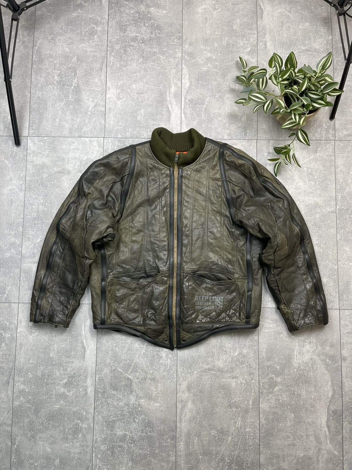 Marithe + Francois Girbaud VTG 80s Girbaud MFG France Limited Edition Leather Jacket Size US XL / EU 56 / 4 - 1 Thumbnail