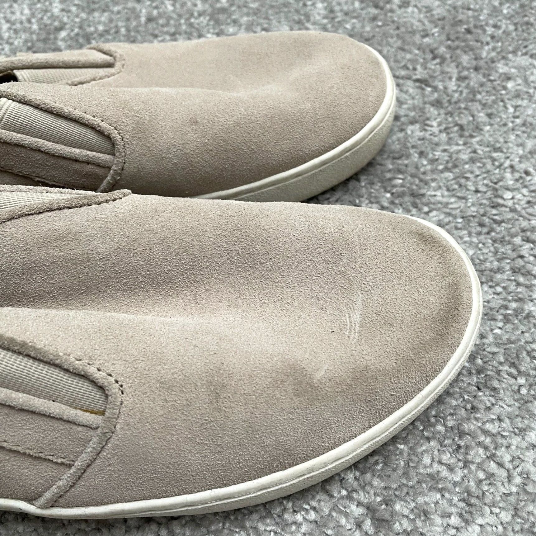 Michael Kors Michael Kors Leather Suede Slip On Sneakers Womens 8M Beige Round Toe Comfort Shoes Casual Walking Size US 8 / IT 38 - 7 Thumbnail
