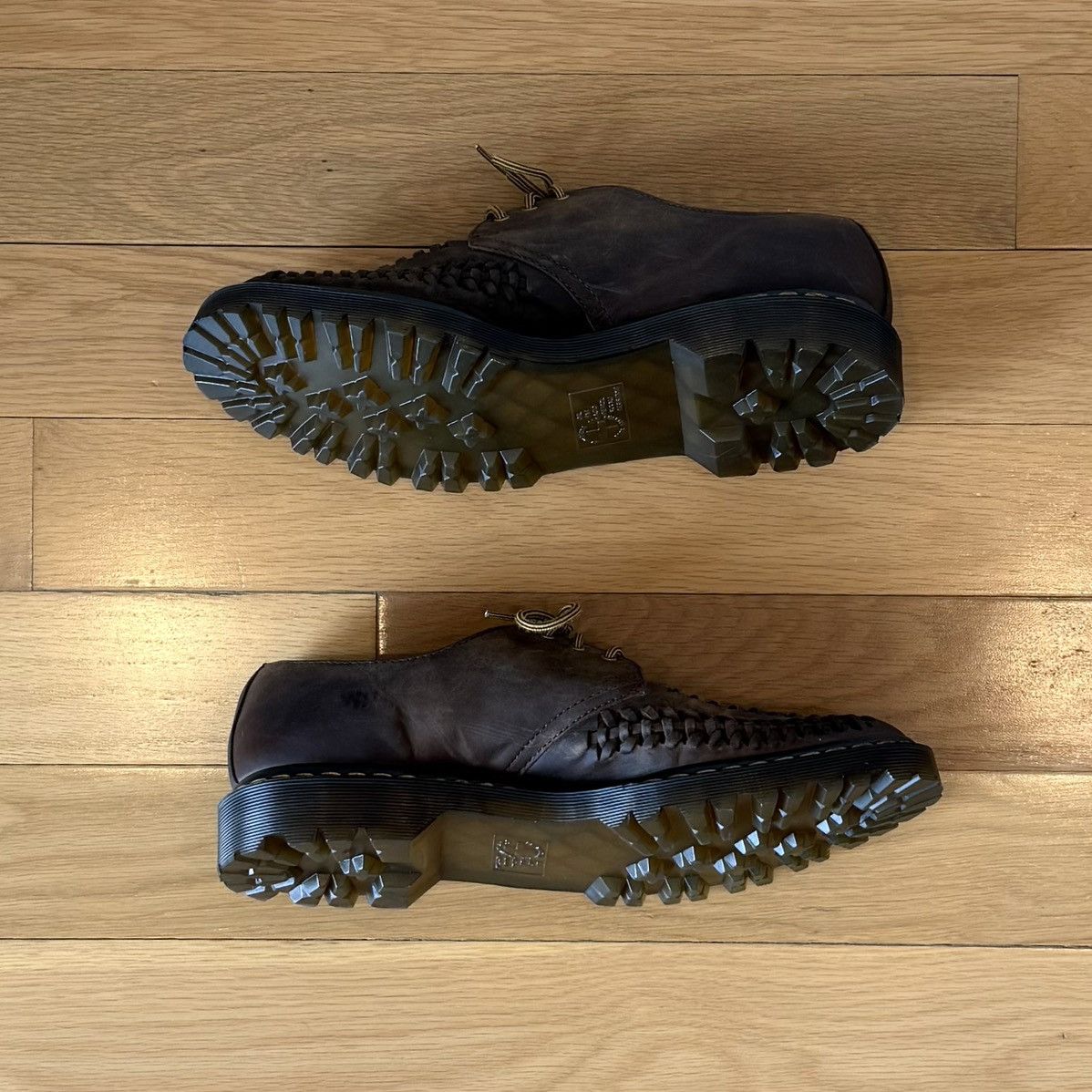Dr. Martens Dr. Martens Ezra 3-Eye Distressed Woven Leather Oxford US 12 Size US 12 / EU 45 - 4 Thumbnail