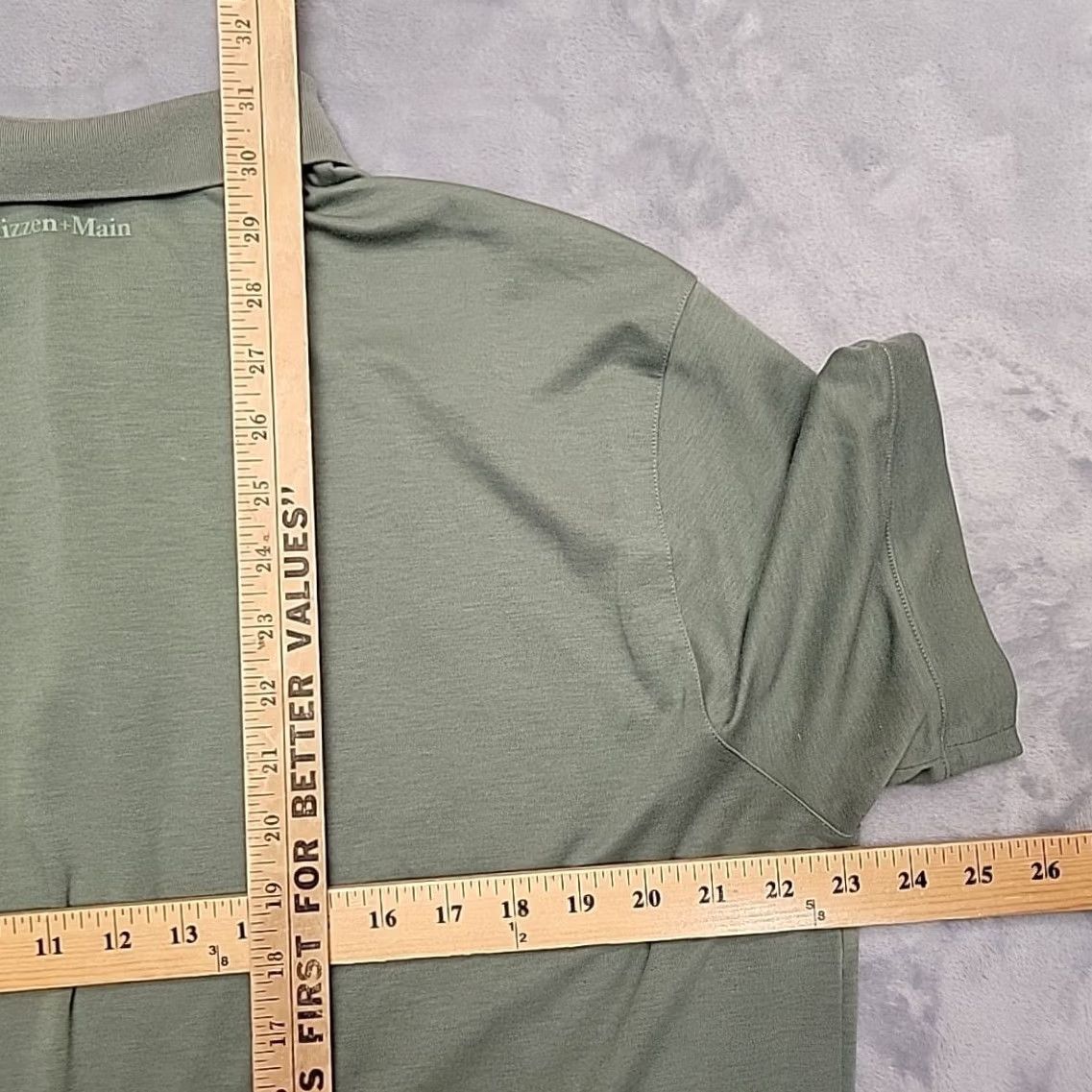 Mizzen+Main Mizzen+Main Polo Shirt Mens XL Green Short Sleeve Golf Performance Polo READ Size US XL / EU 56 / 4 - 8 Thumbnail