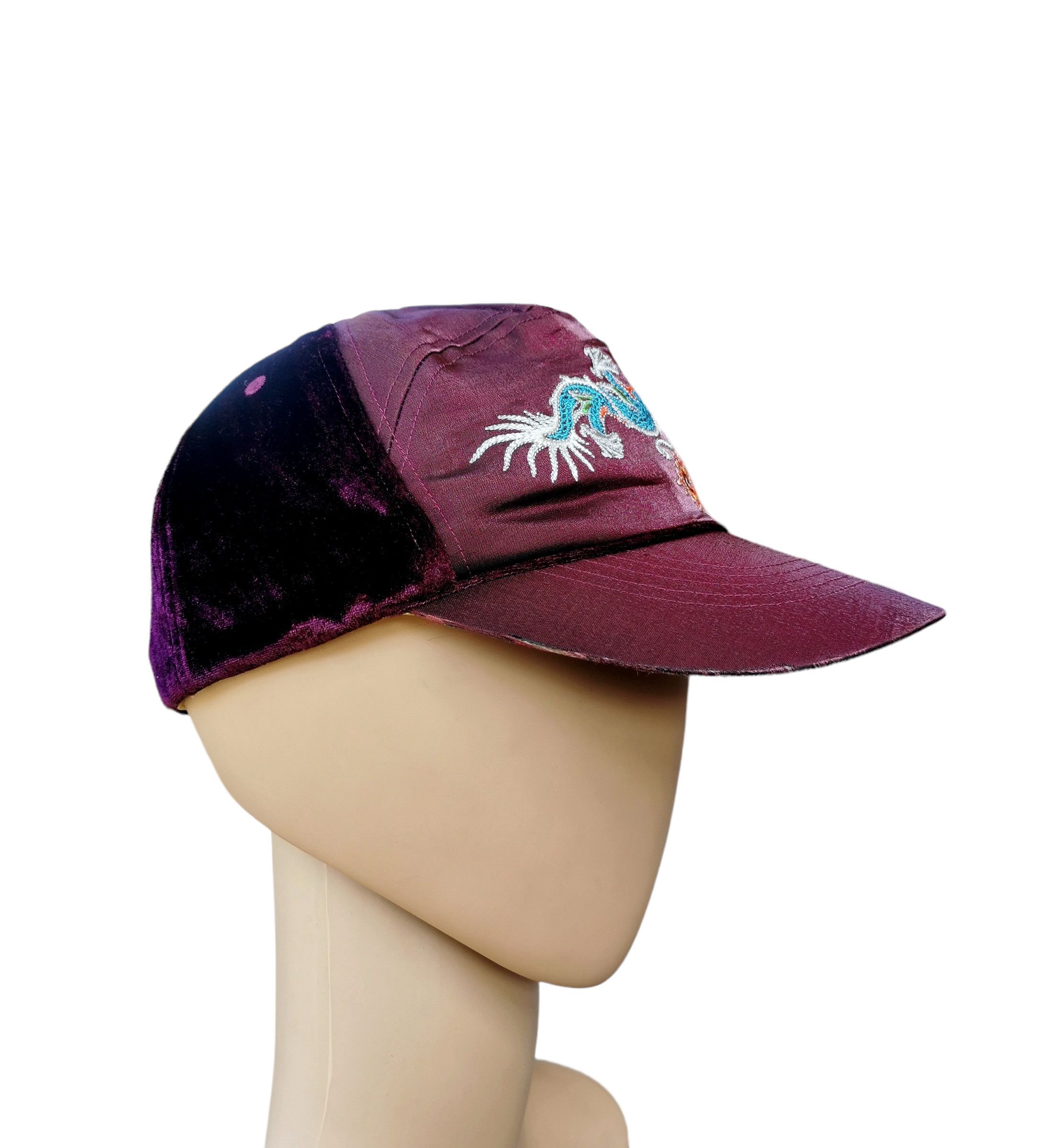 Japanese Brand Hayashi Style Dragon Embroidery Velvet Trucker Cap Size ONE SIZE - 4 Thumbnail