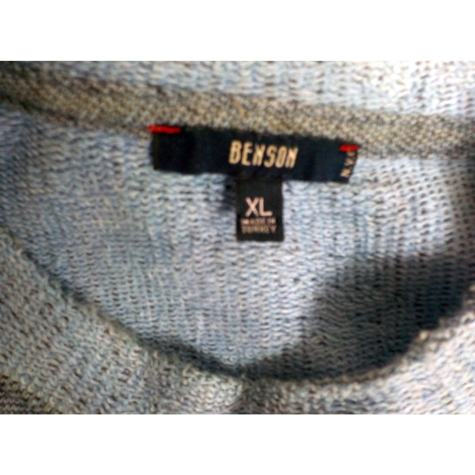 Henson BENSON Long Sleeved Crewneck Pullover Knit Jersey Cotton Blend Blue XL Size US XL / EU 56 / 4 - 5 Thumbnail