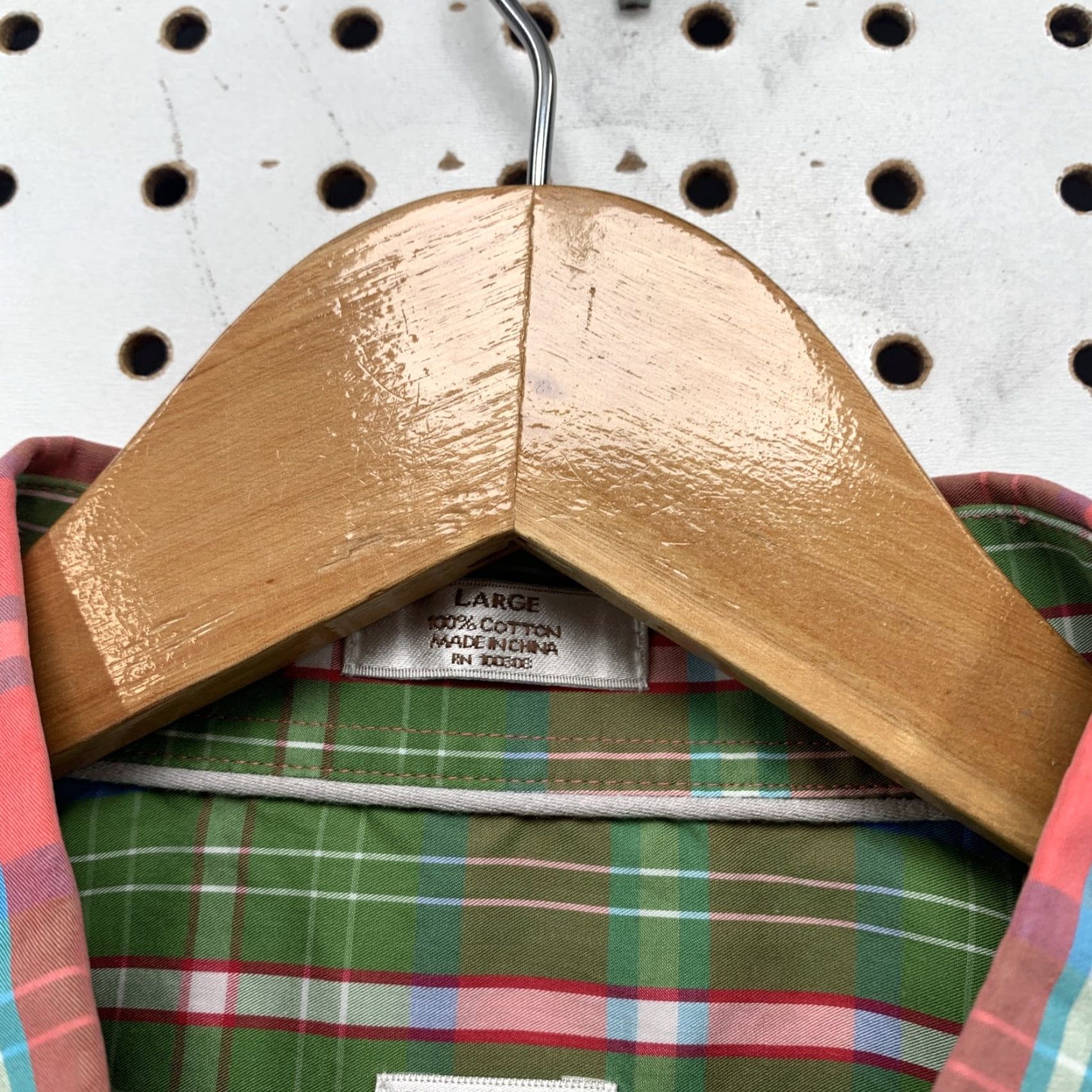 Peter Millar Peter Millar Shirt Short Sleeve Button-Down Mens Large Plaid Green Pink Casual Button-Up Apparel Size US L / EU 52-54 / 3 - 3 Thumbnail