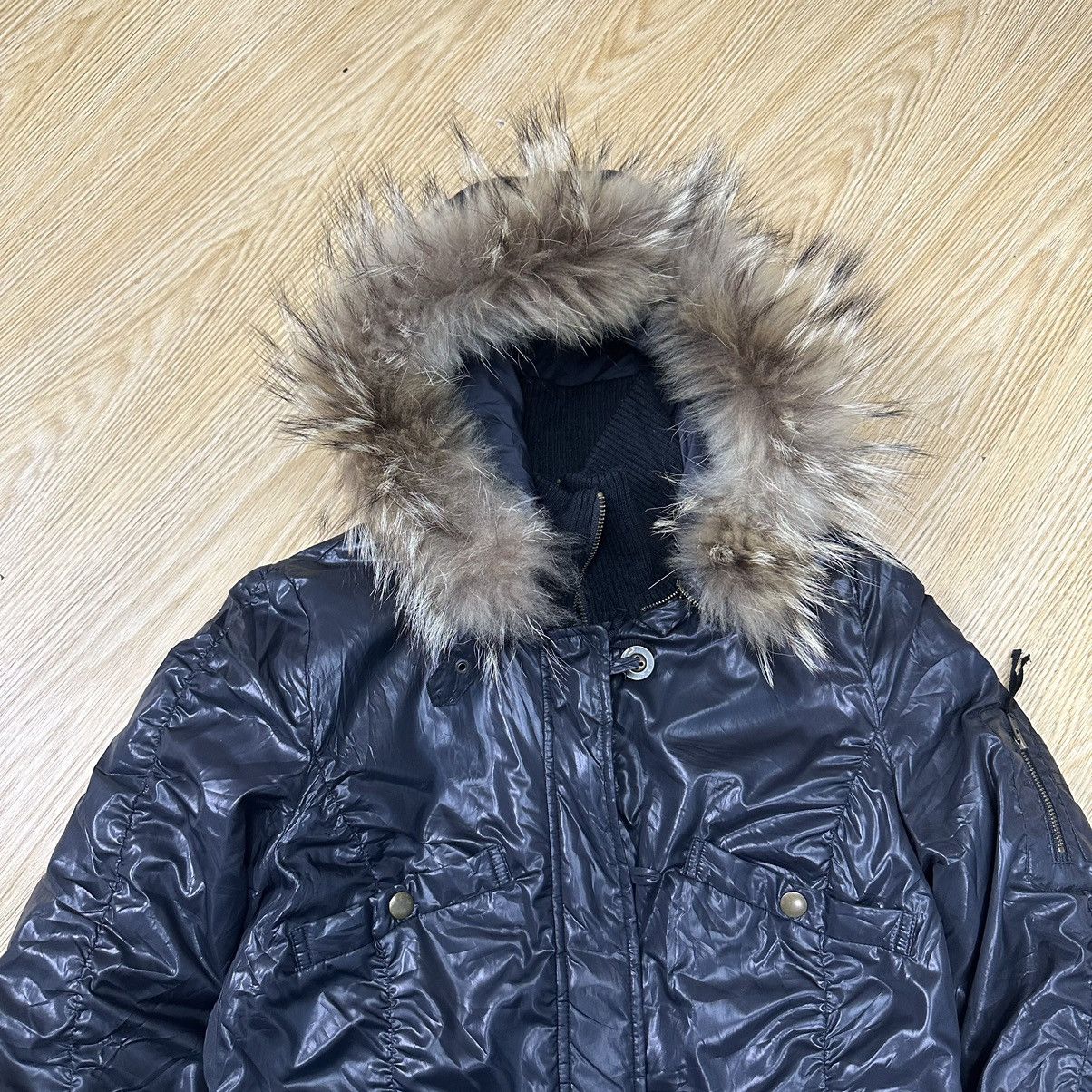 Tornado Mart Tornado Mart Femme Down Fur Wax Jacket Z160 Size M / US 6-8 / IT 42-44 - 2 Thumbnail