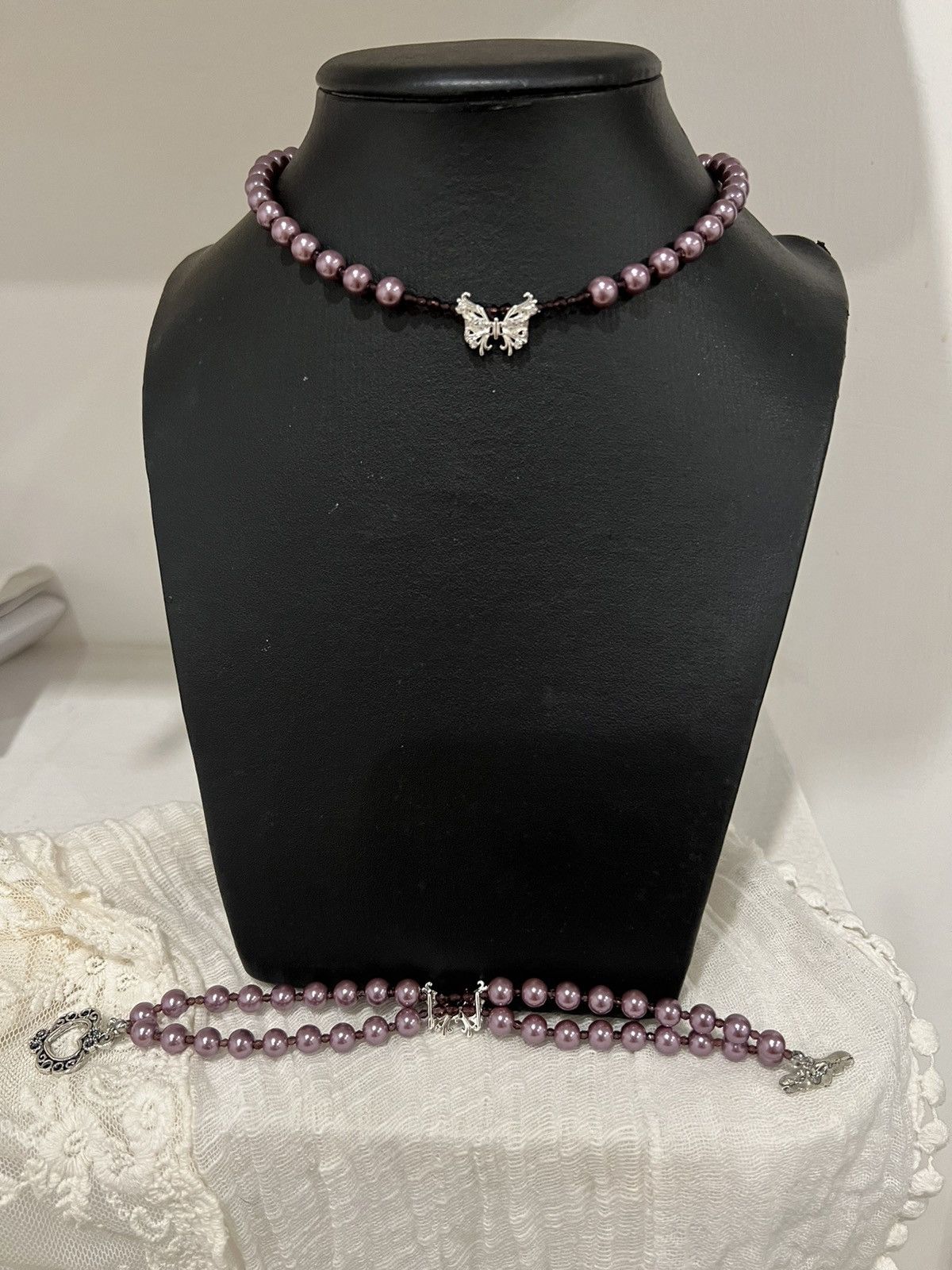 Japanese Brand Purple butterfly imitation pearl set 🔮🦋 Size ONE SIZE - 5 Thumbnail