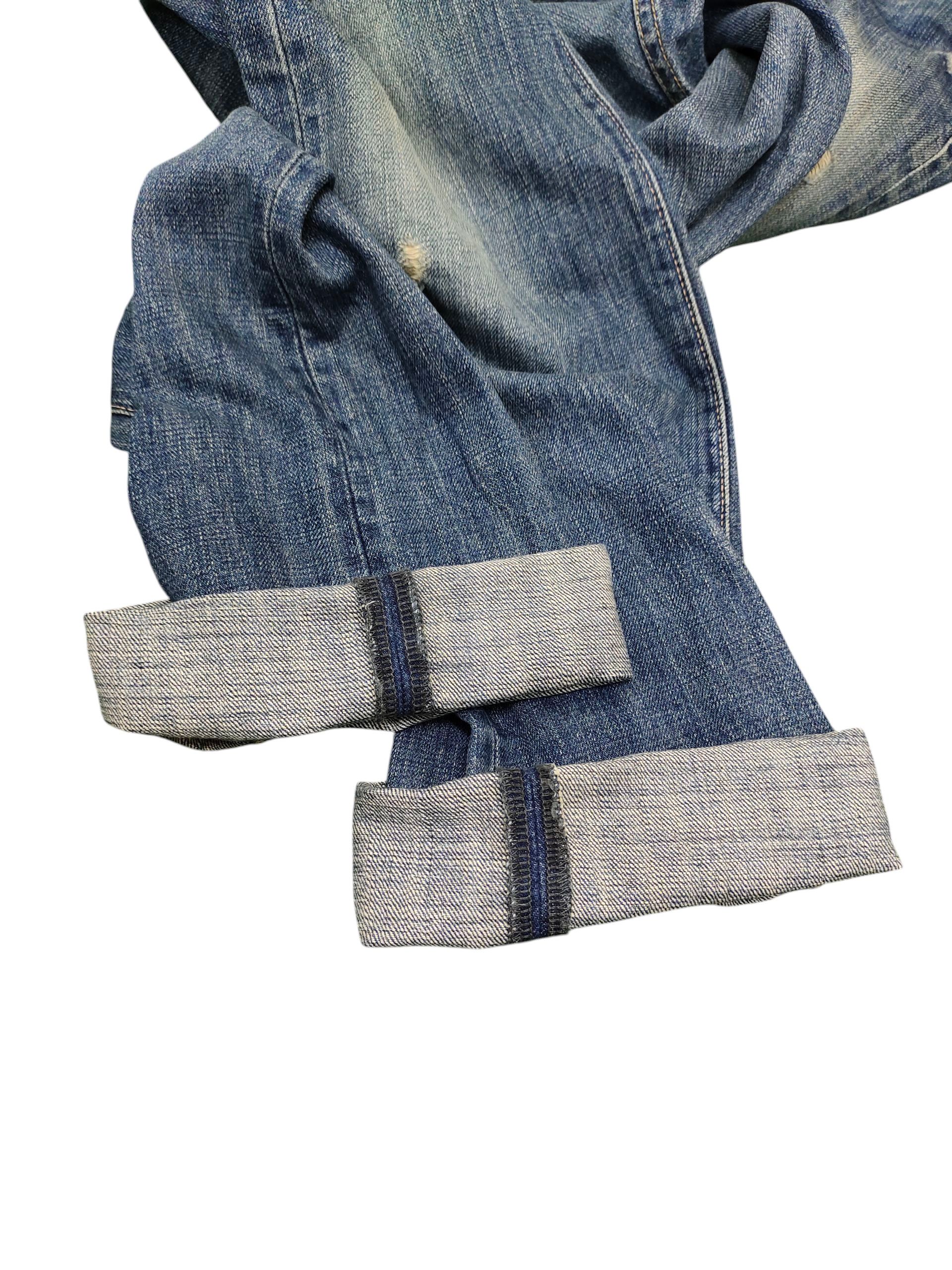 Comme des Garcons × Undercover Quadro Japan Clawmark Distress Faded Denim Jeans Size US 30 / EU 46 - 13 Thumbnail