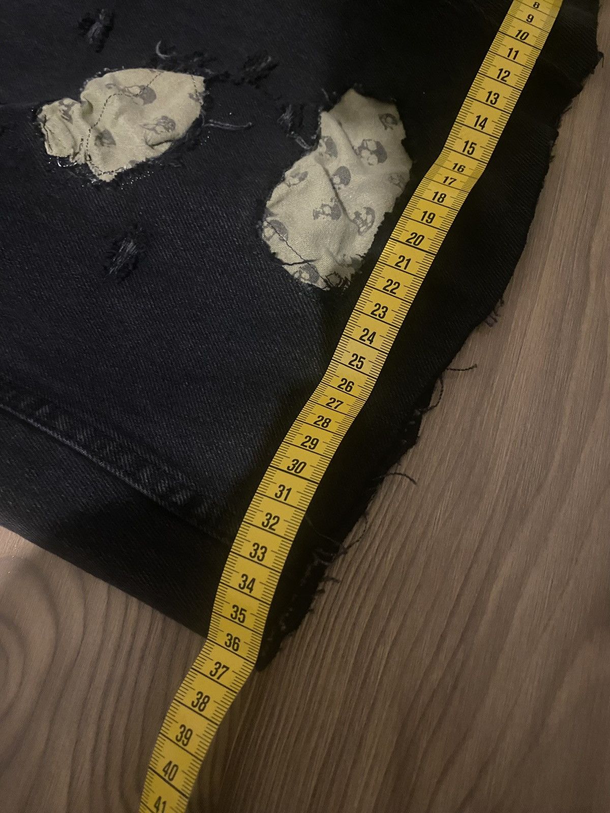 Vintage custom made flared jeans shorts, jorts, avantgarde, archive Size US 31 - 13 Thumbnail