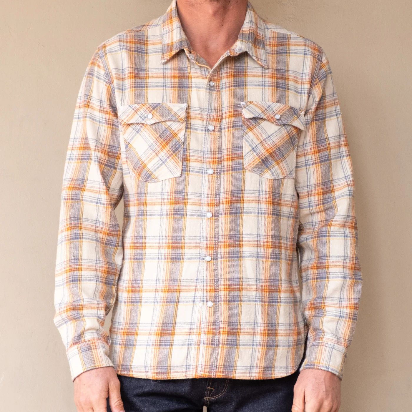 Freenote Cloth 💚 Freenote Cloth Lancaster Cream Shadow Plaid Medium NEW Size US M / EU 48-50 / 2 - 5 Thumbnail