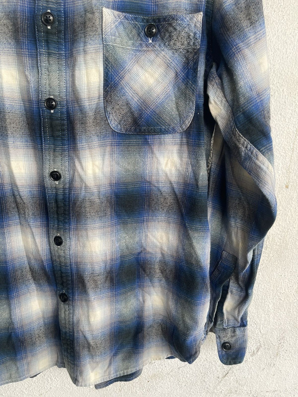 Beams Plus × Japanese Brand × Uniqlo Vintage Shadow Plaid Flannel Shirt Uniqlo Japan Size US M / EU 48-50 / 2 - 3 Thumbnail