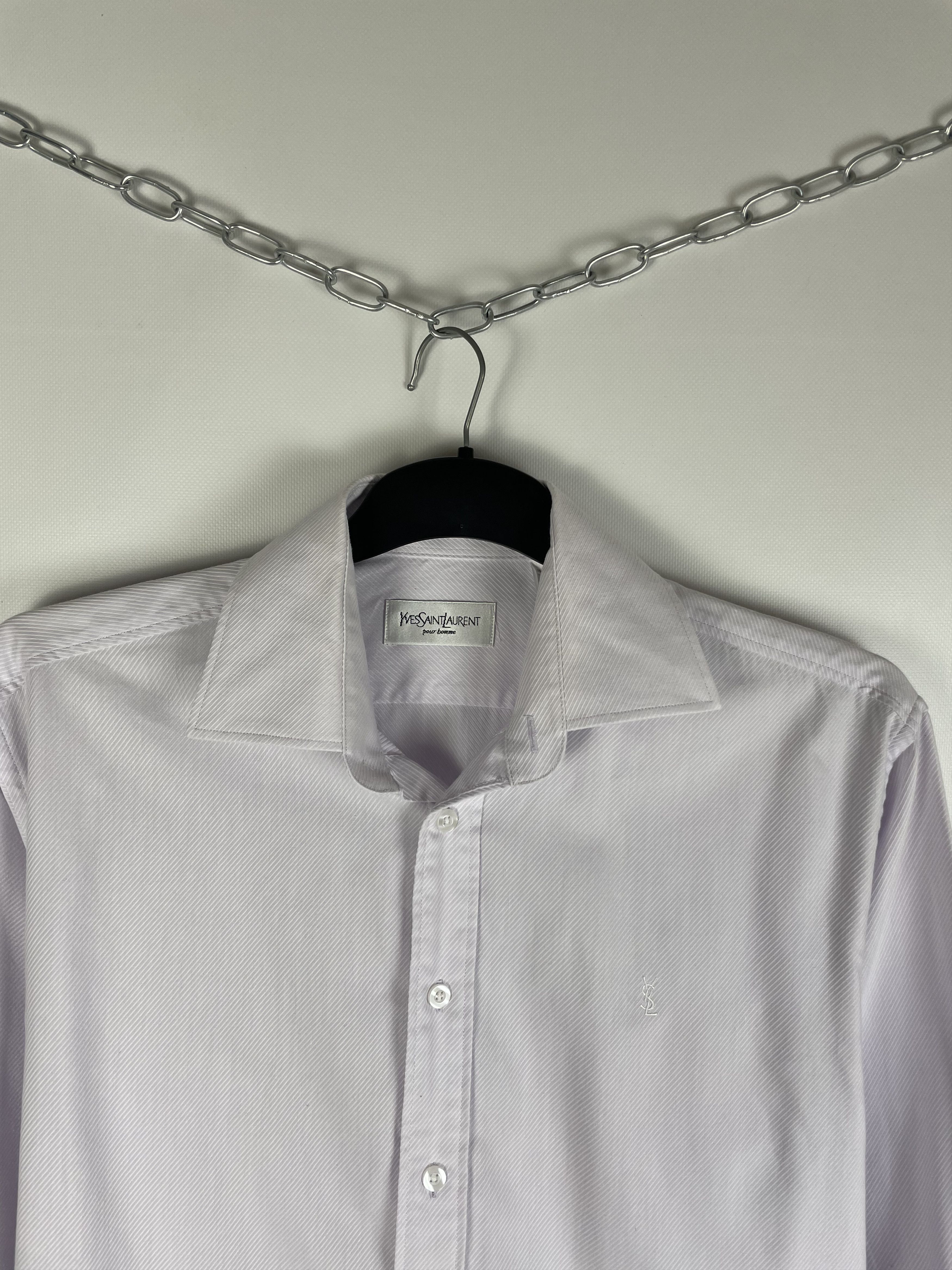Vintage Vintage YvesSaintLaurent Ysl Pour Homme Button Up Shirt Size US L / EU 52-54 / 3 - 3 Thumbnail