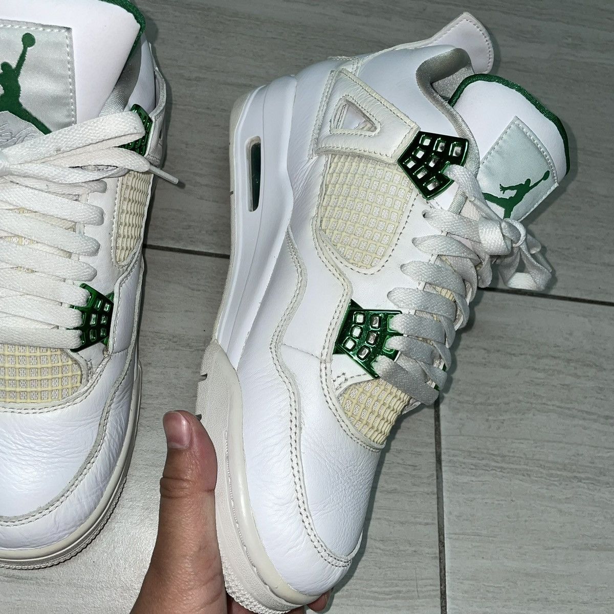 Jordan Brand Jordan 4 Metallic Green Mens size 7.5 Size US 7.5 / EU 40-41 - 10 Thumbnail