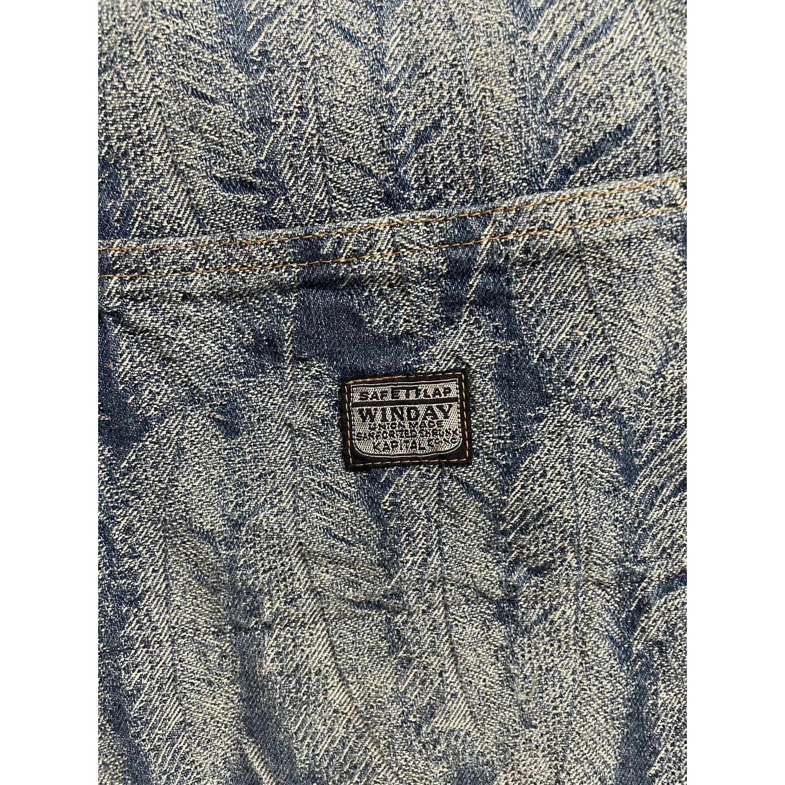 KAPITAL MAGPIE DENIM DOUBLE KNEE PANTS SIZE 4 (US XL) NEW