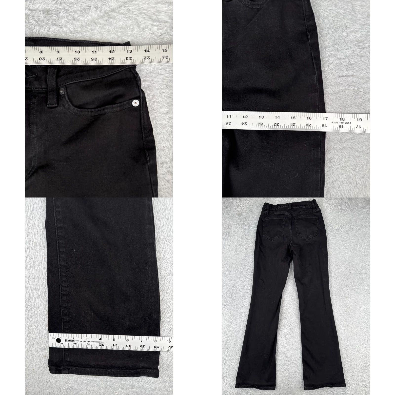 Lands' End Lands' End Jeans Women's 4 Black Mid Rise Bootcut Cotton Blend Zip Fly 26x31 Size 27" / US 4 / IT 40 - 9 Thumbnail
