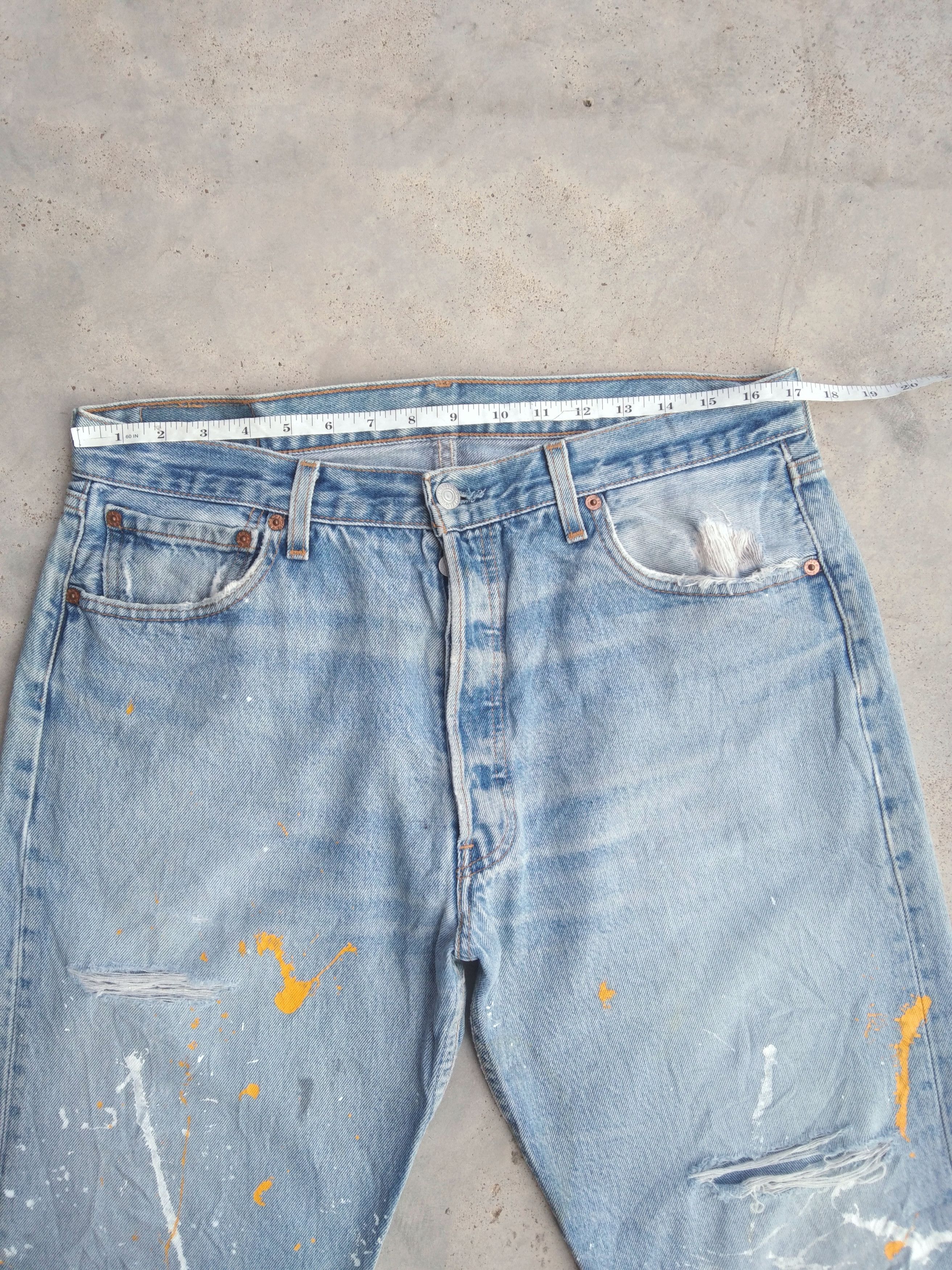 Levi's Vintage Levi's 501 Made In USA Painter Distressed Jeans Size US 34 / EU 50 - 9 Thumbnail