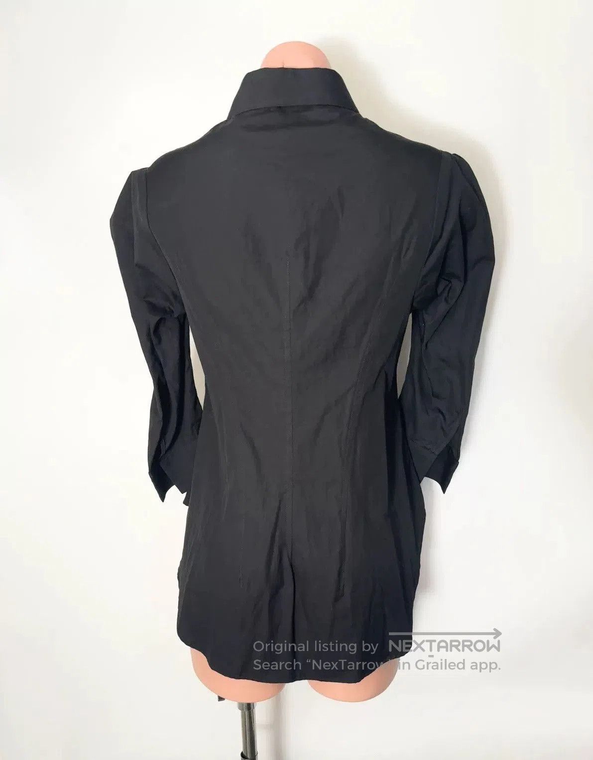 Yohji Yamamoto Yohji Yamamoto Black Off-Shoulder Shirt. Size S / US 4 / IT 40 - 3 Thumbnail