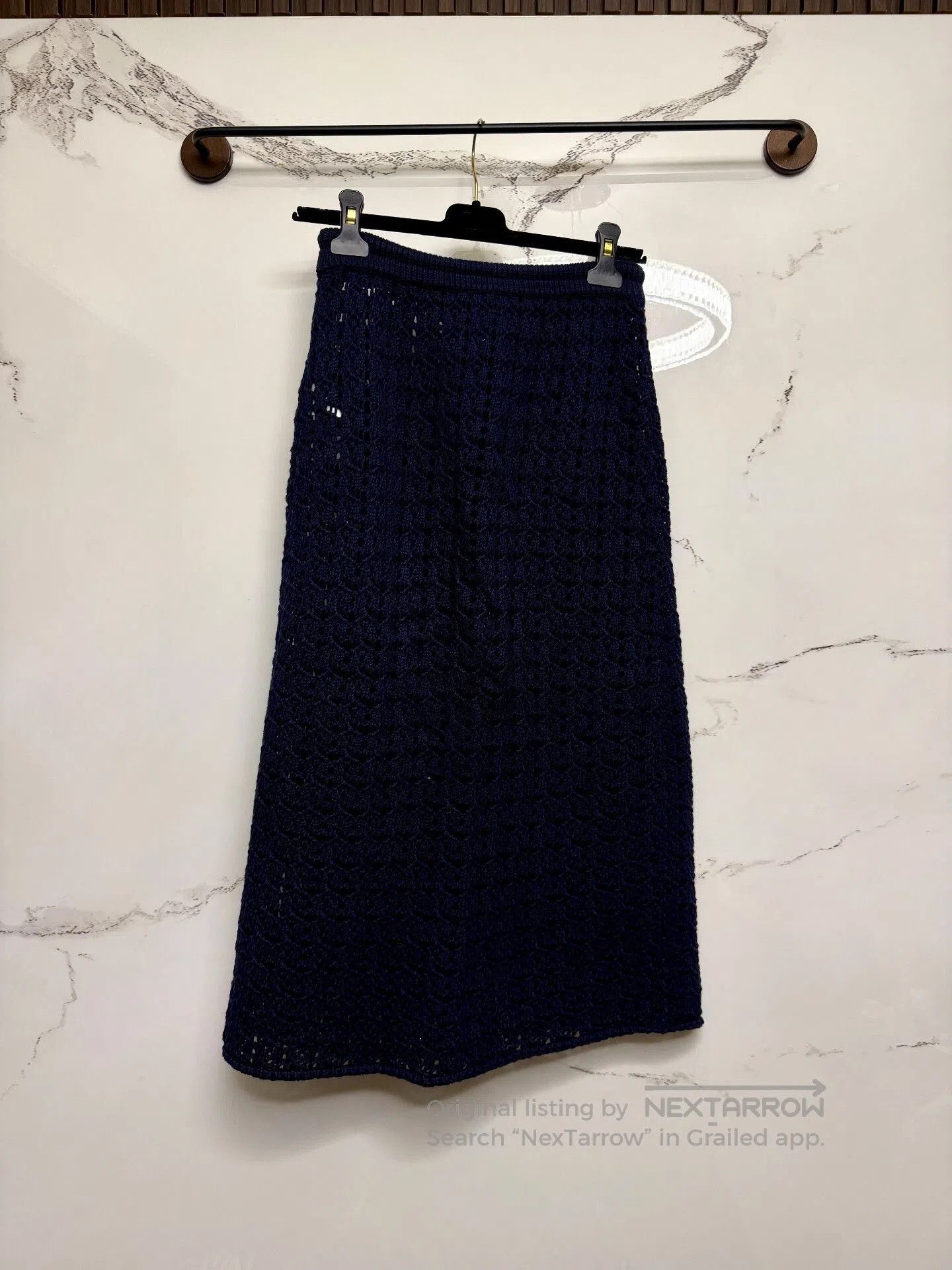LVXWA Wool and Leather Label Skirt. Size 22" - 3 Thumbnail