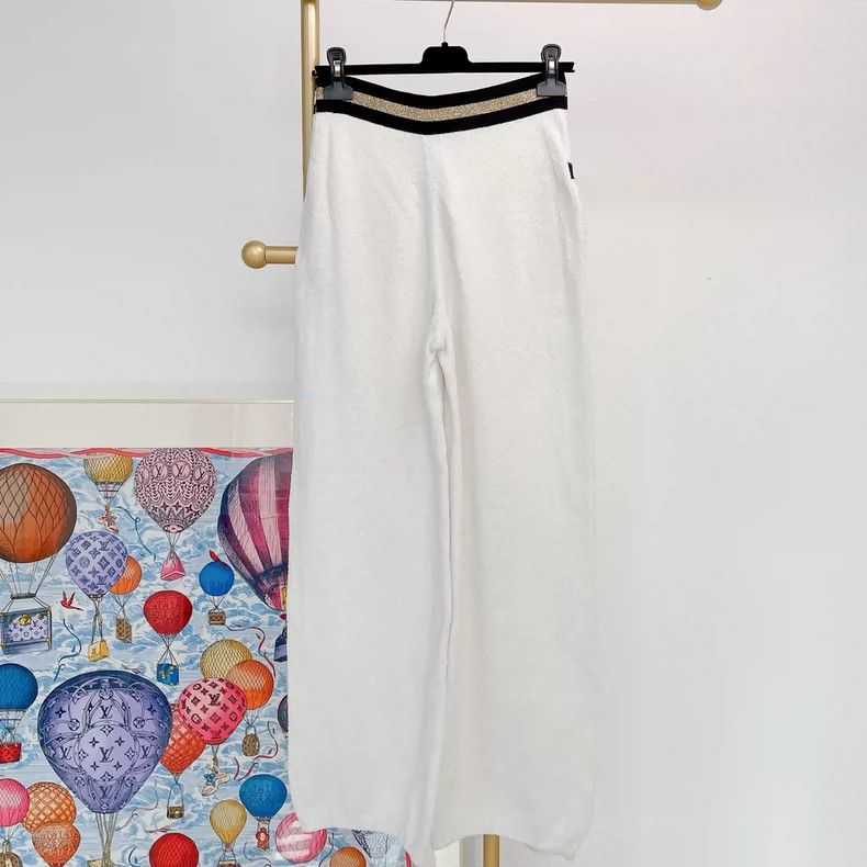 Chanel Chanel Cruise series white wide-leg trousers Size 42" / US 20 - 2 Thumbnail