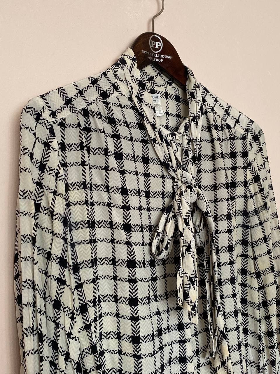 Celine Celine 80s archive vintage 100% silk blouse shirt Size L / US 10 / IT 46 - 6 Thumbnail