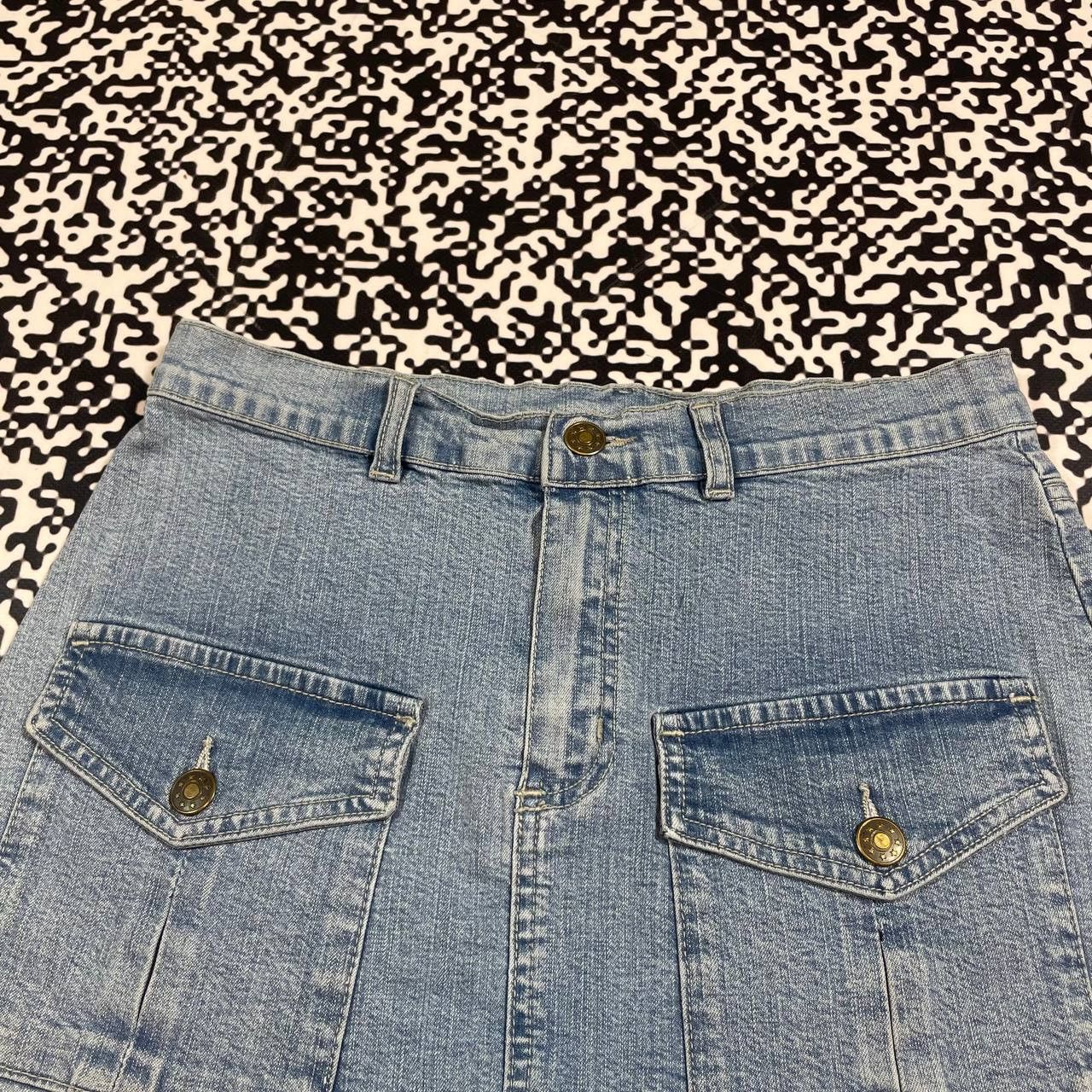 Japanese Brand Vintage Y2K Japanese Style Retro Denim Mini Skirt Size 26" / US 2 / IT 38 - 7 Thumbnail