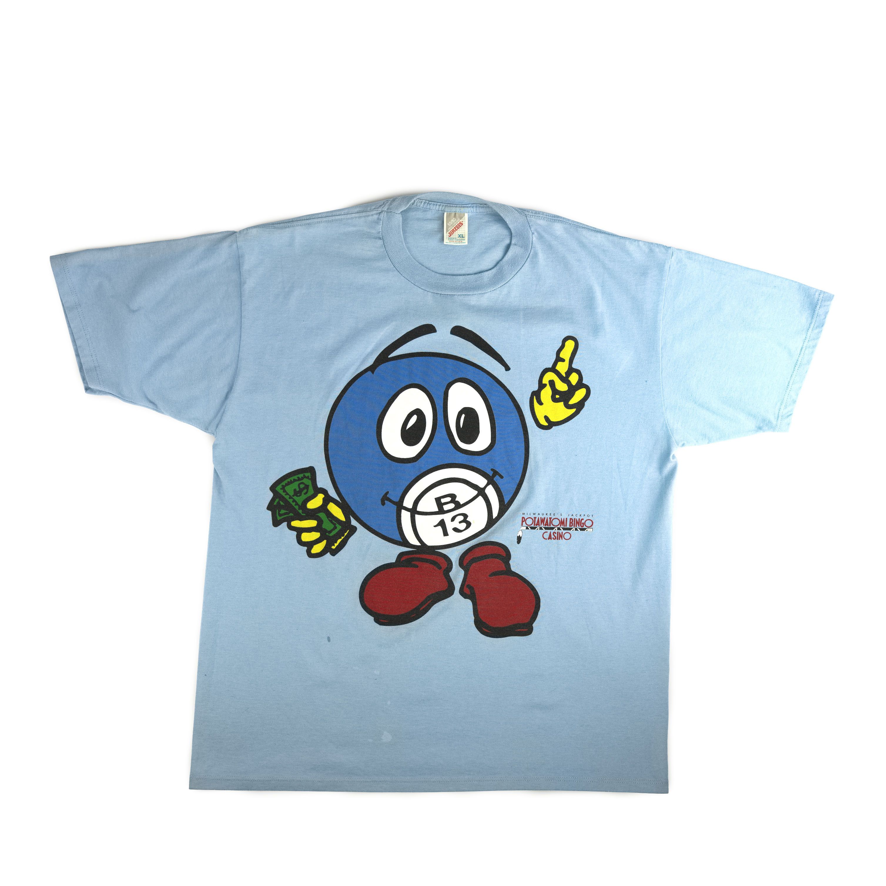 Jerzees × Vintage Vintage 1990's Milwuakee Casino Tee Shirt Size US XL / EU 56 / 4 - 1 Thumbnail