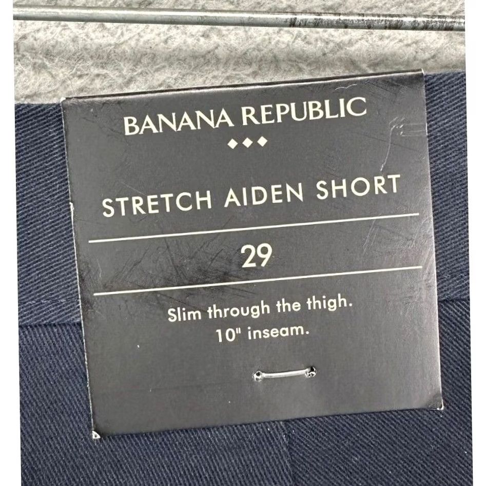 Banana Republic VINTAGE Banana Republic Shorts Mens 29X10 Aiden Navy Blue Khaki Stretch Casual NEW Size US 29 - 6 Thumbnail